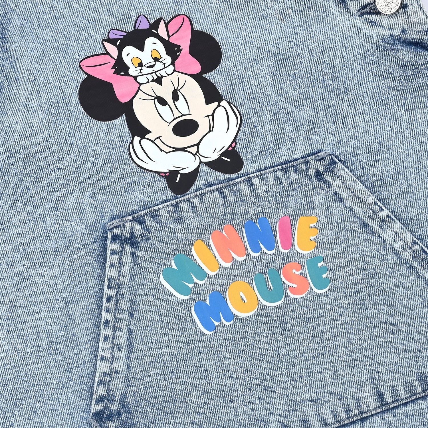 Girls Denim Stretch Over All -BLUE - Image 3