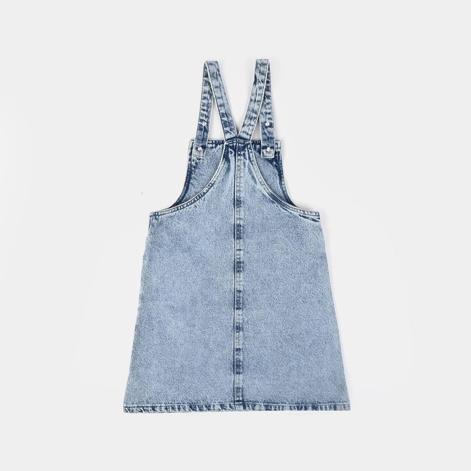 Girls Denim Stretch Over All -BLUE - Image 4