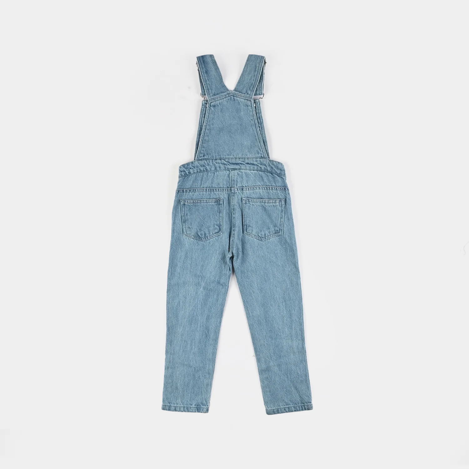 Girls Denim Stretch Dangri Hearts-BLUE - Image 4