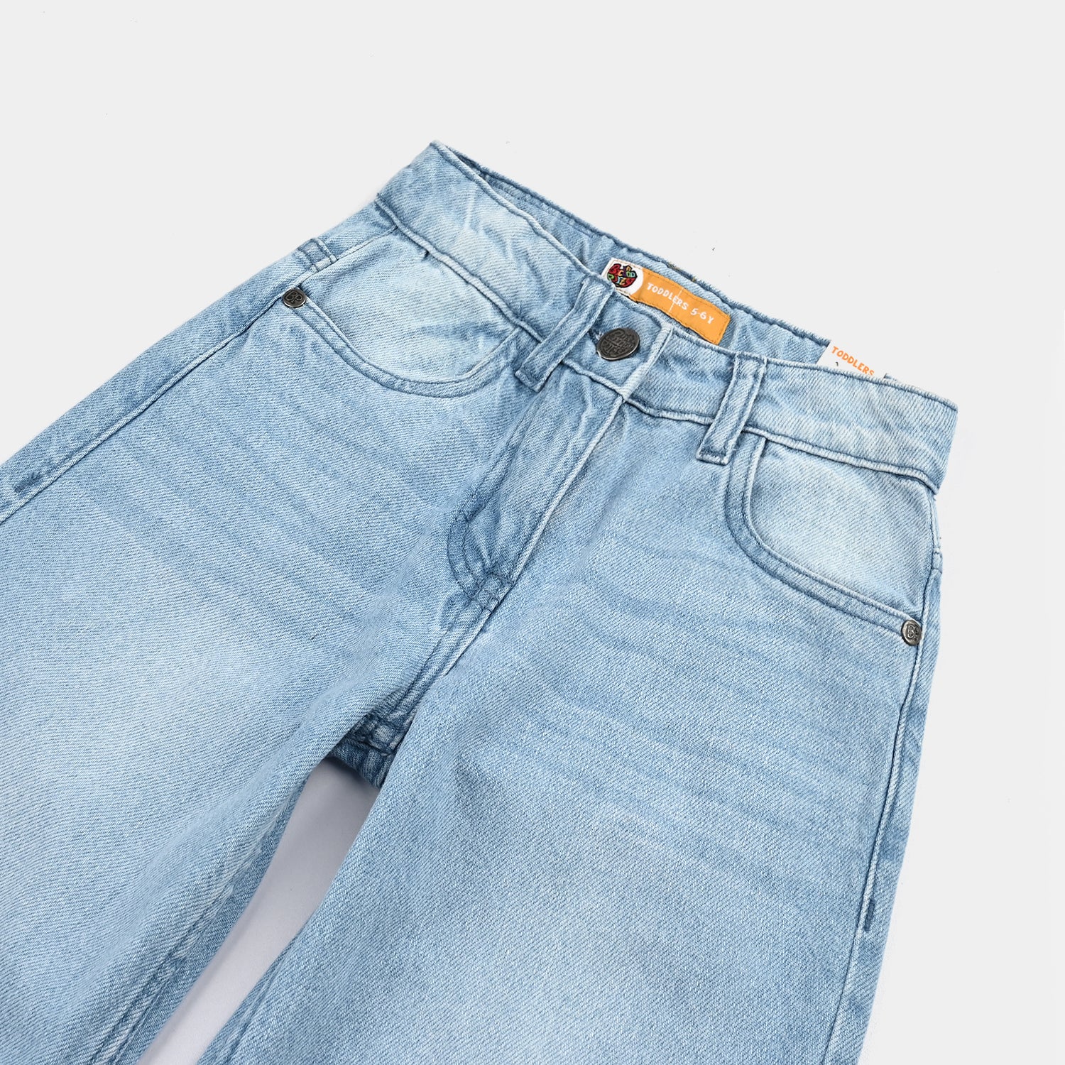 Girls Denim Stretch Pant Emb - LIGHT BLUE - Image 2