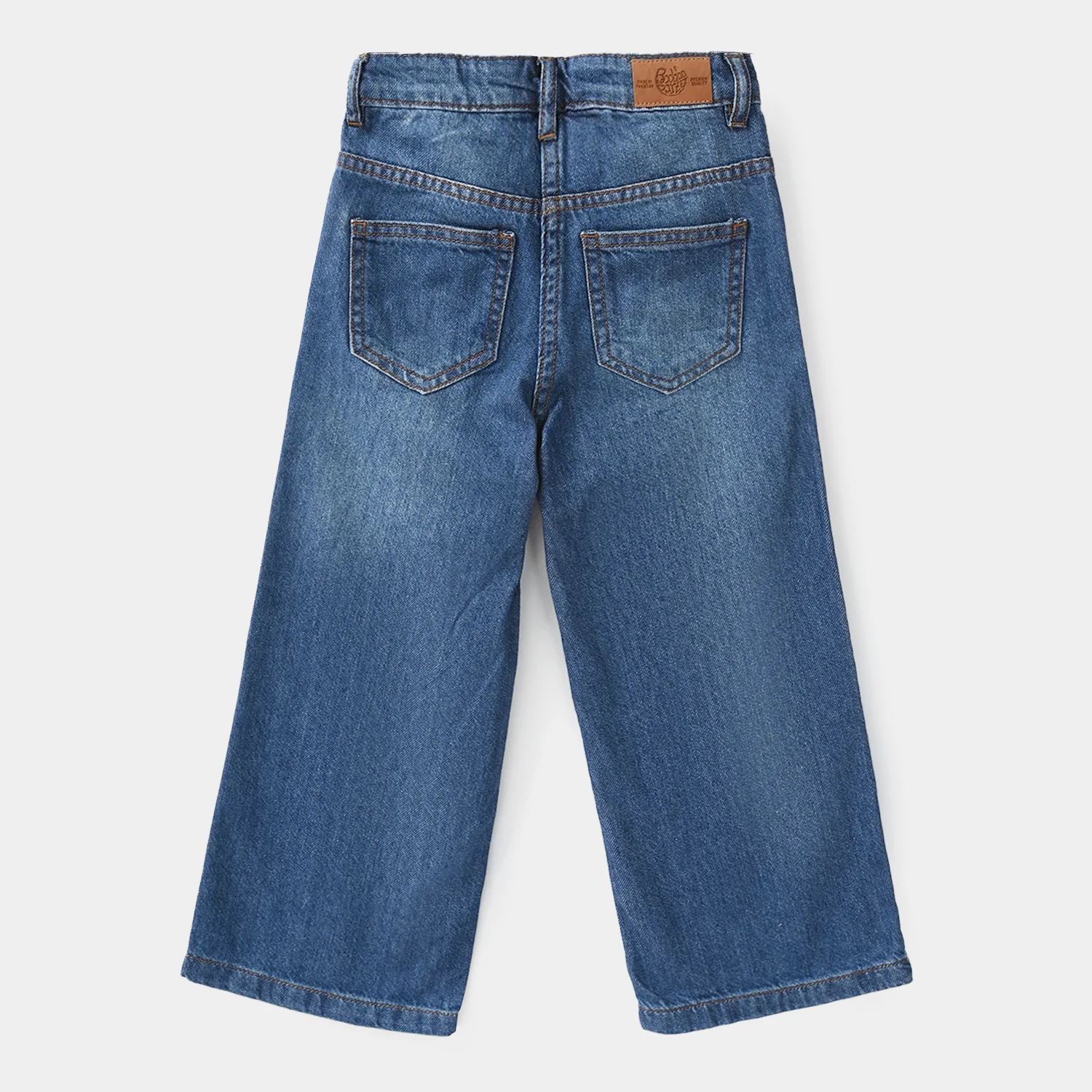 Girls Denim Viscose Pants (Pearl) - Dark Blue - Image 3