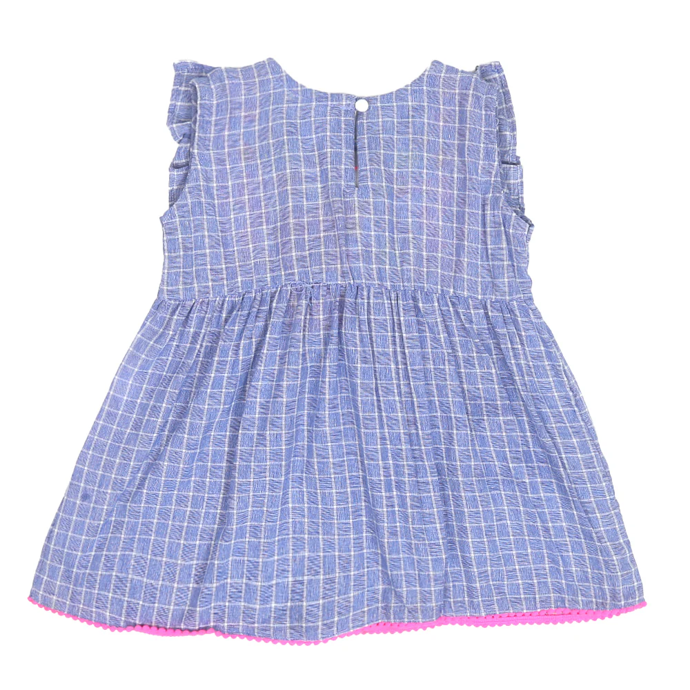 Girls Embroidered Top Dragon - Blue - Image 4