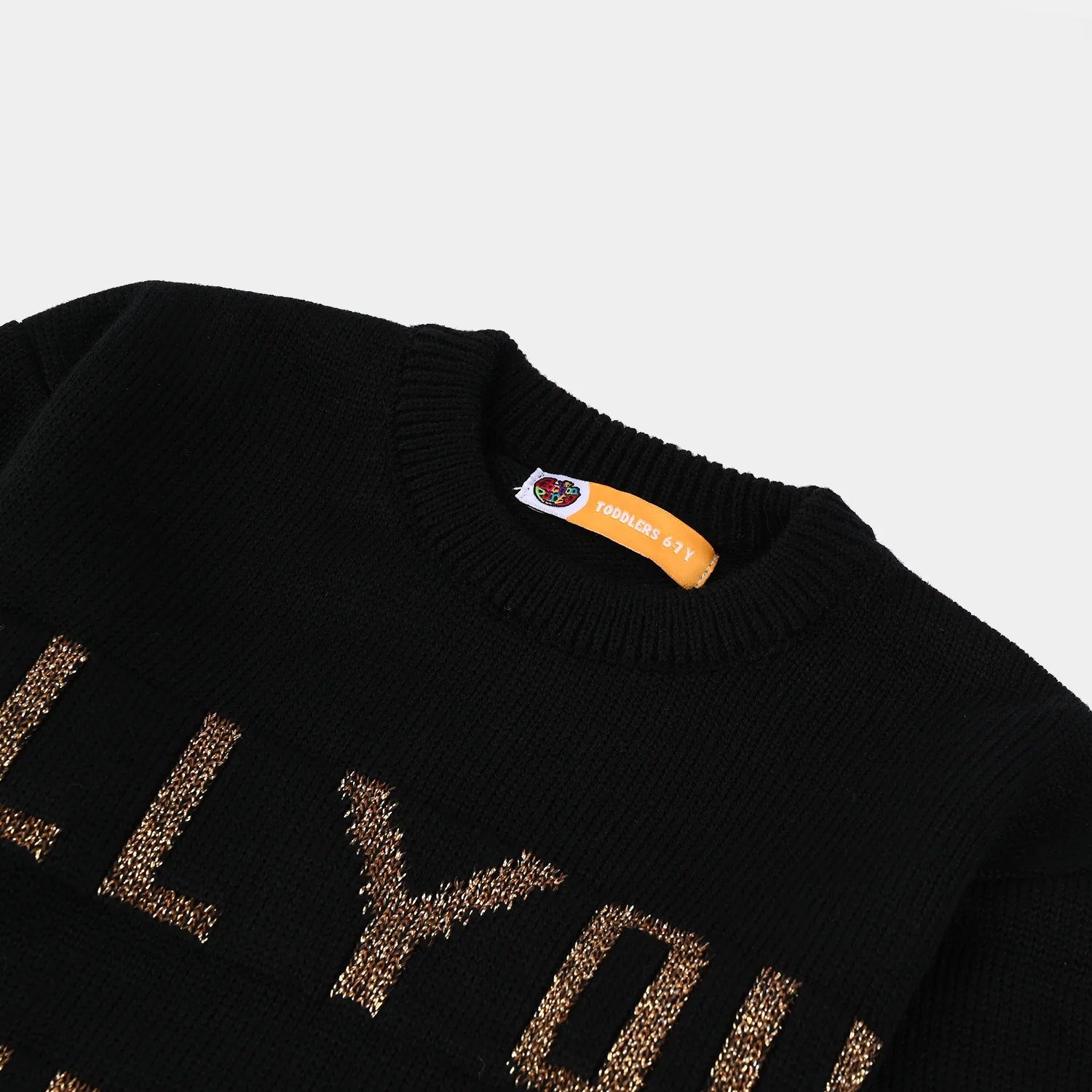 Girls F/S Sweater - Black - Image 2