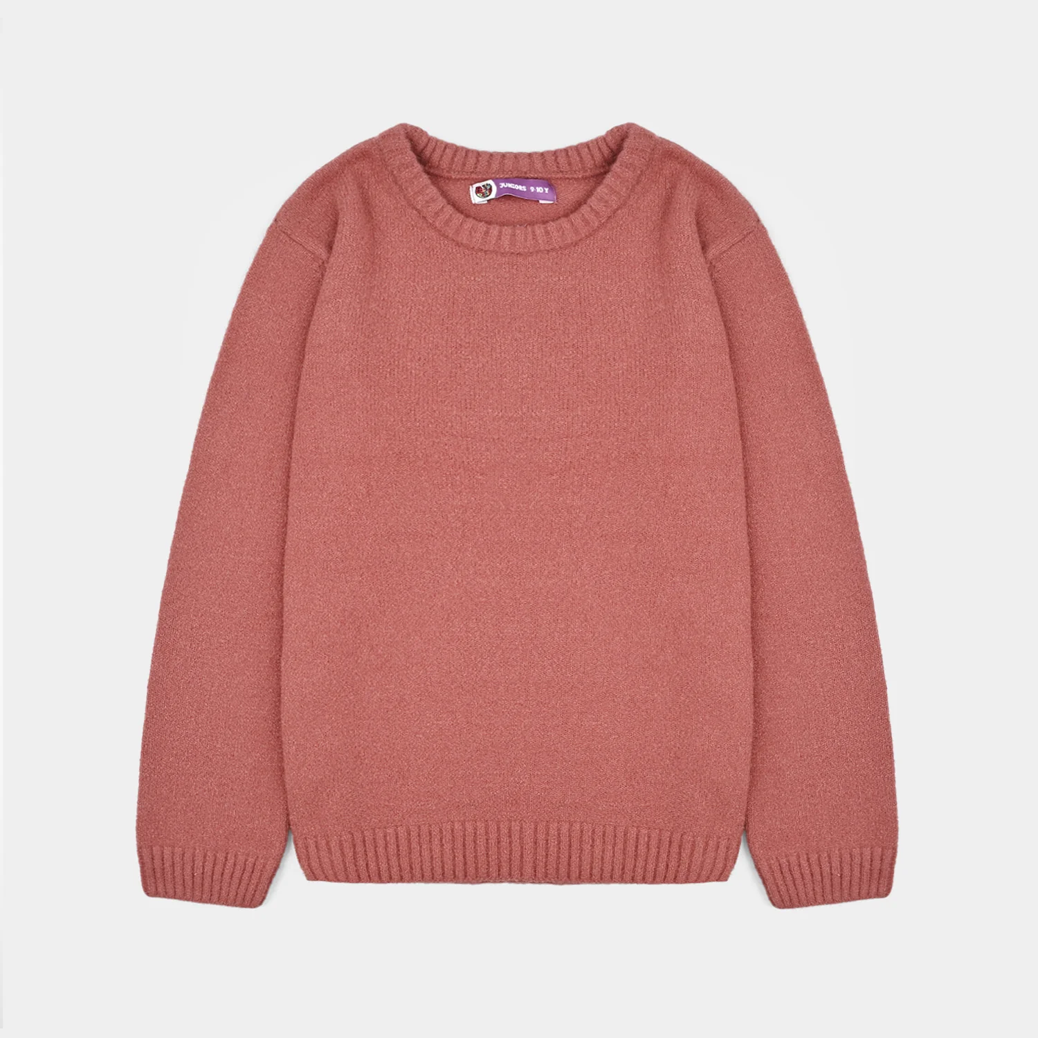 Girls Feather yarn Sweater-Coral Pink