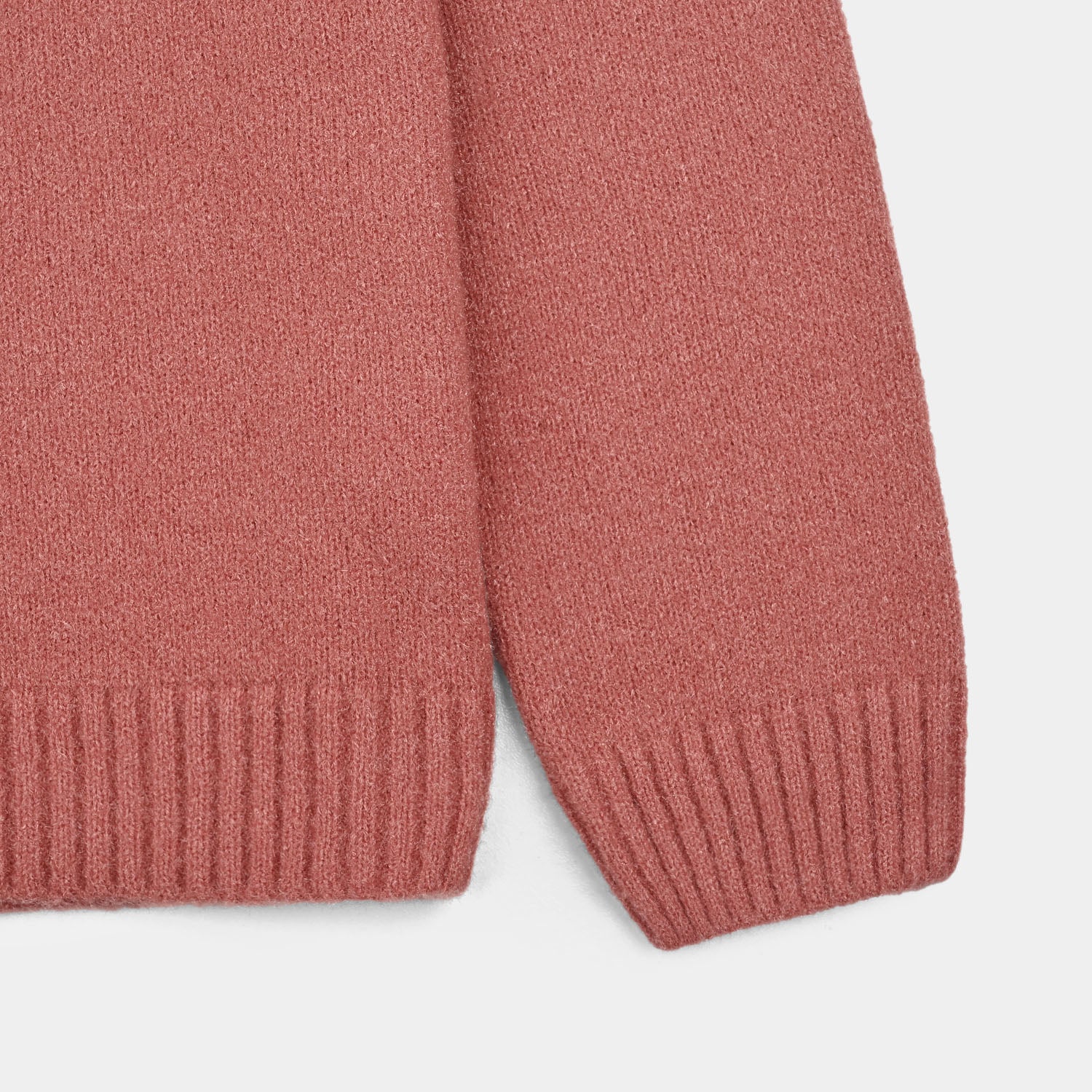 Girls Feather yarn Sweater-Coral Pink - Image 3