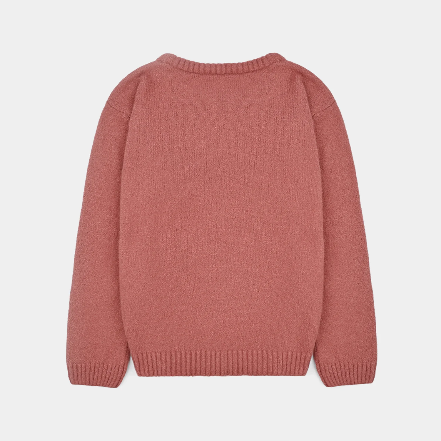 Girls Feather yarn Sweater-Coral Pink - Image 4