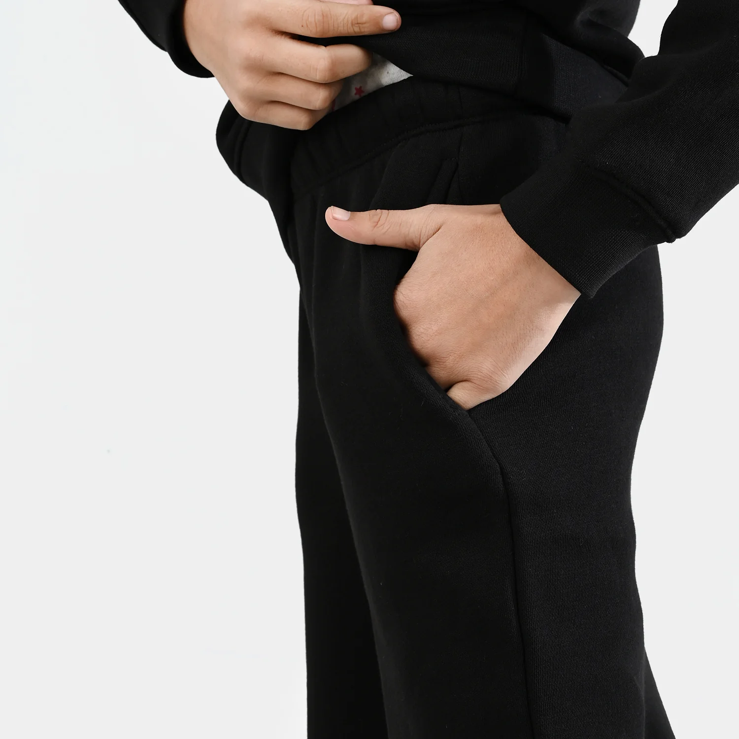 Girls Fleece 2 Piece Suit - Black - Image 4