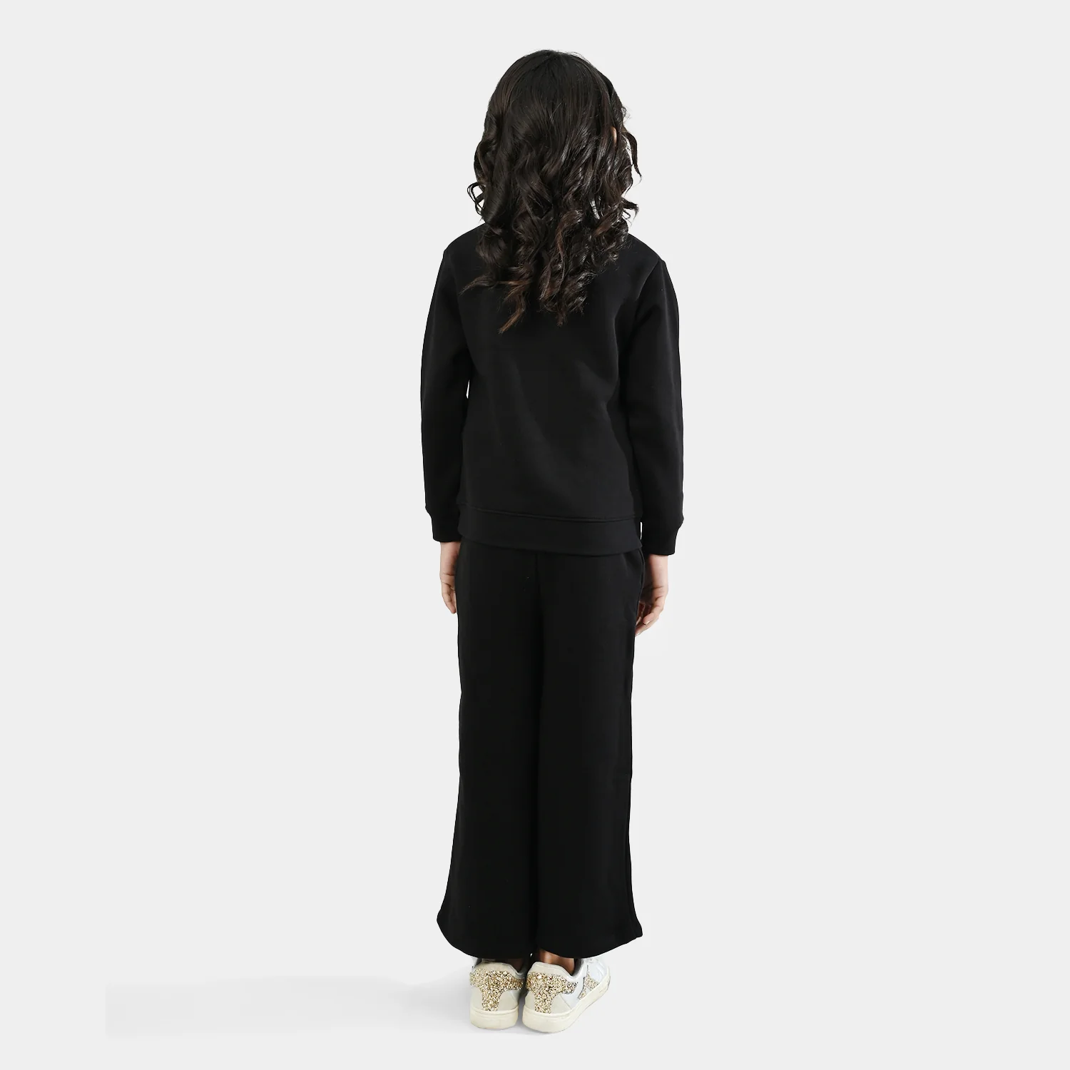 Girls Fleece 2 Piece Suit - Black - Image 6