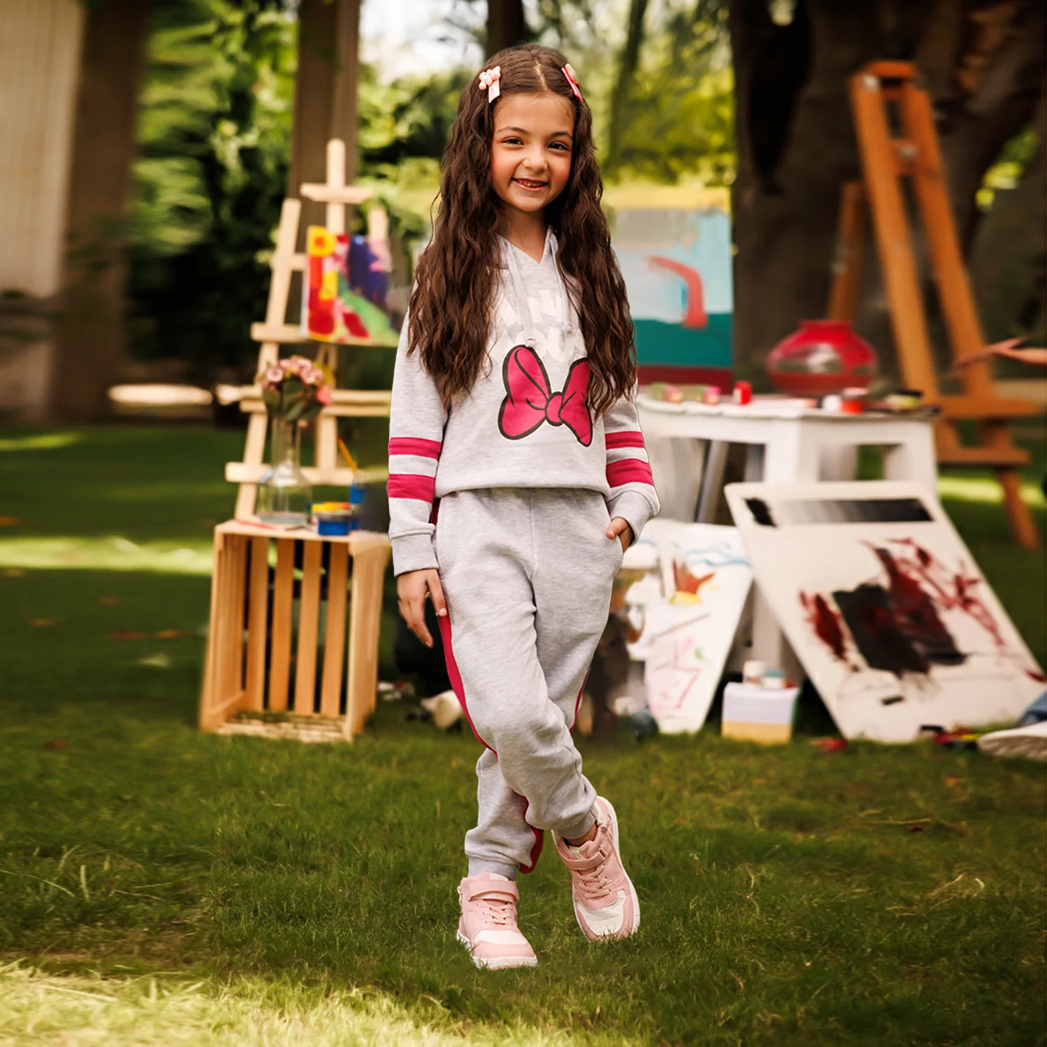 Girls Fleece 2 Piece Suit - Grey
