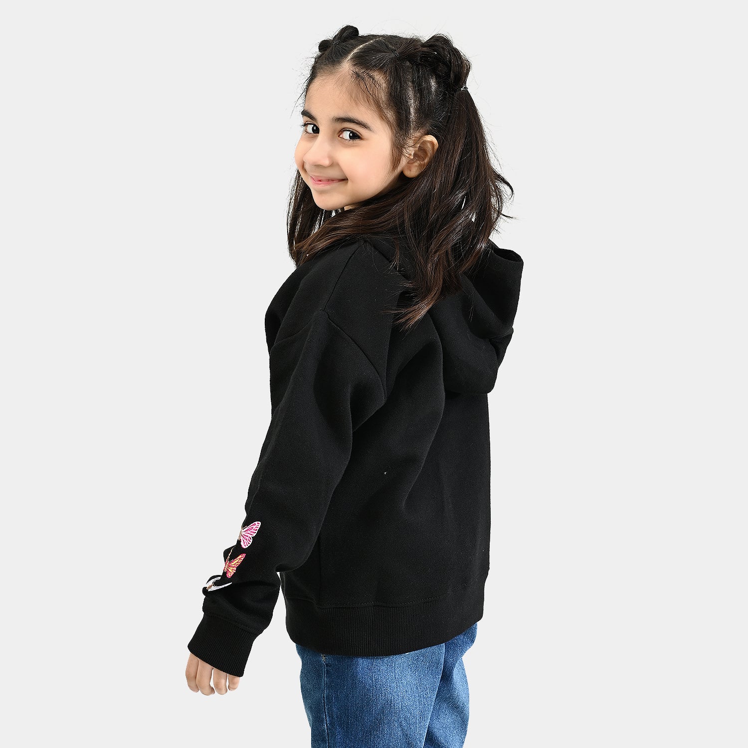 Girls Fleece Jacket LOVING-BLACK - Image 4