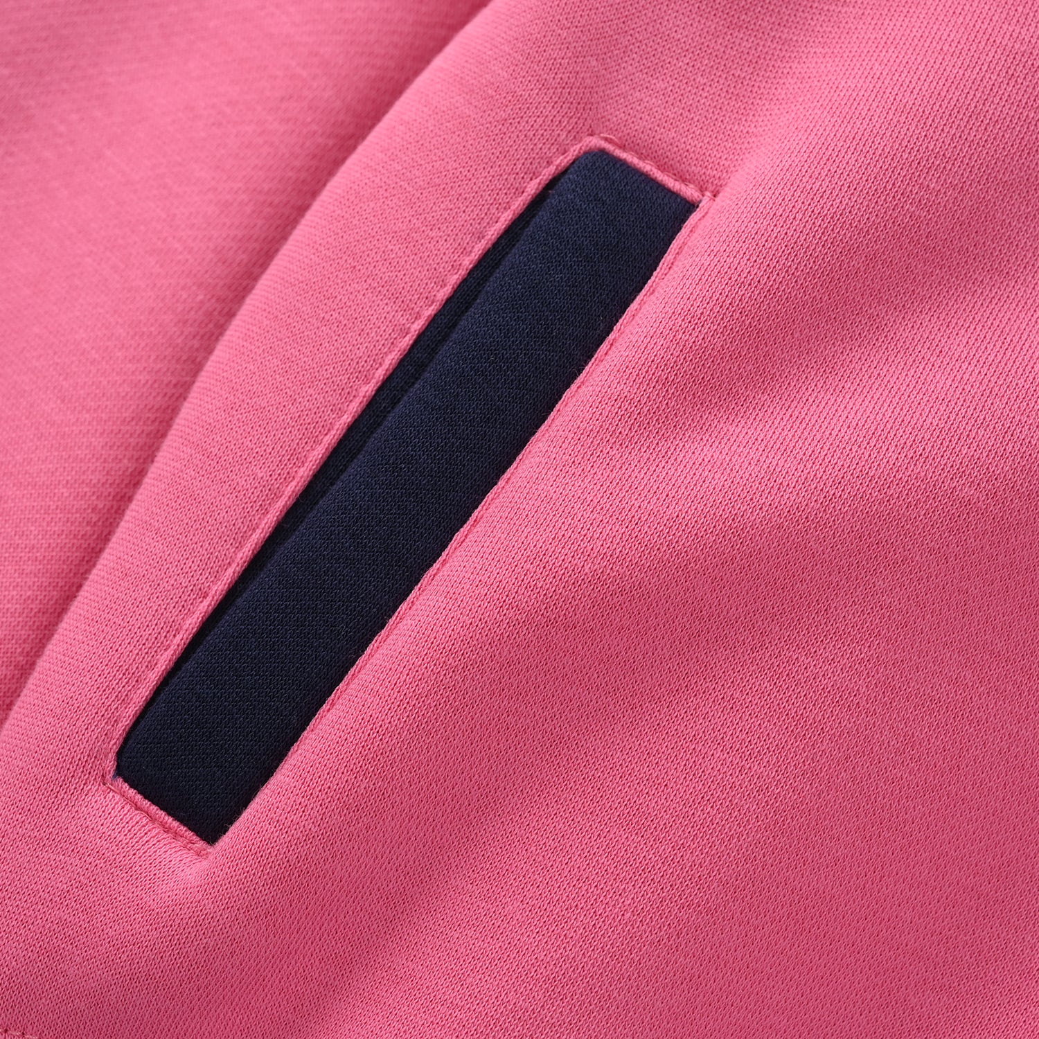 Girls Fleece Knitted Bomber Chevron-PINK - Image 3