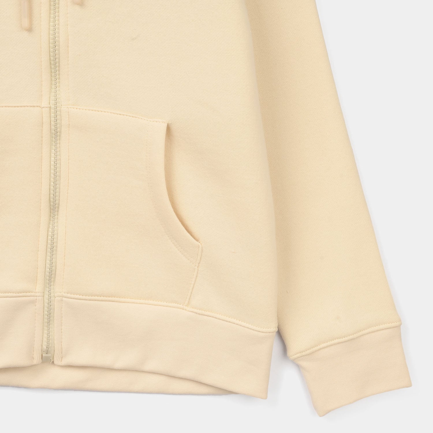 Girls Fleece Knitted Jacket Basic-Wood Ash - Image 3