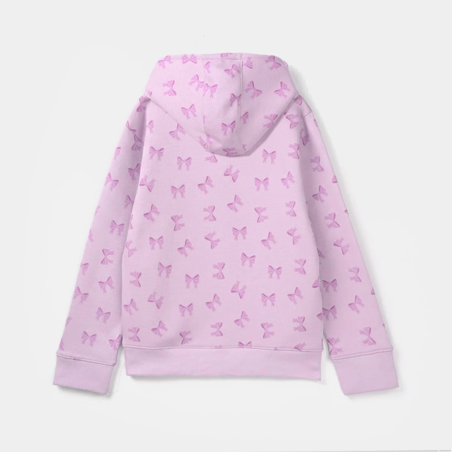 Girls Fleece Knitted Jacket Bow - Image 3