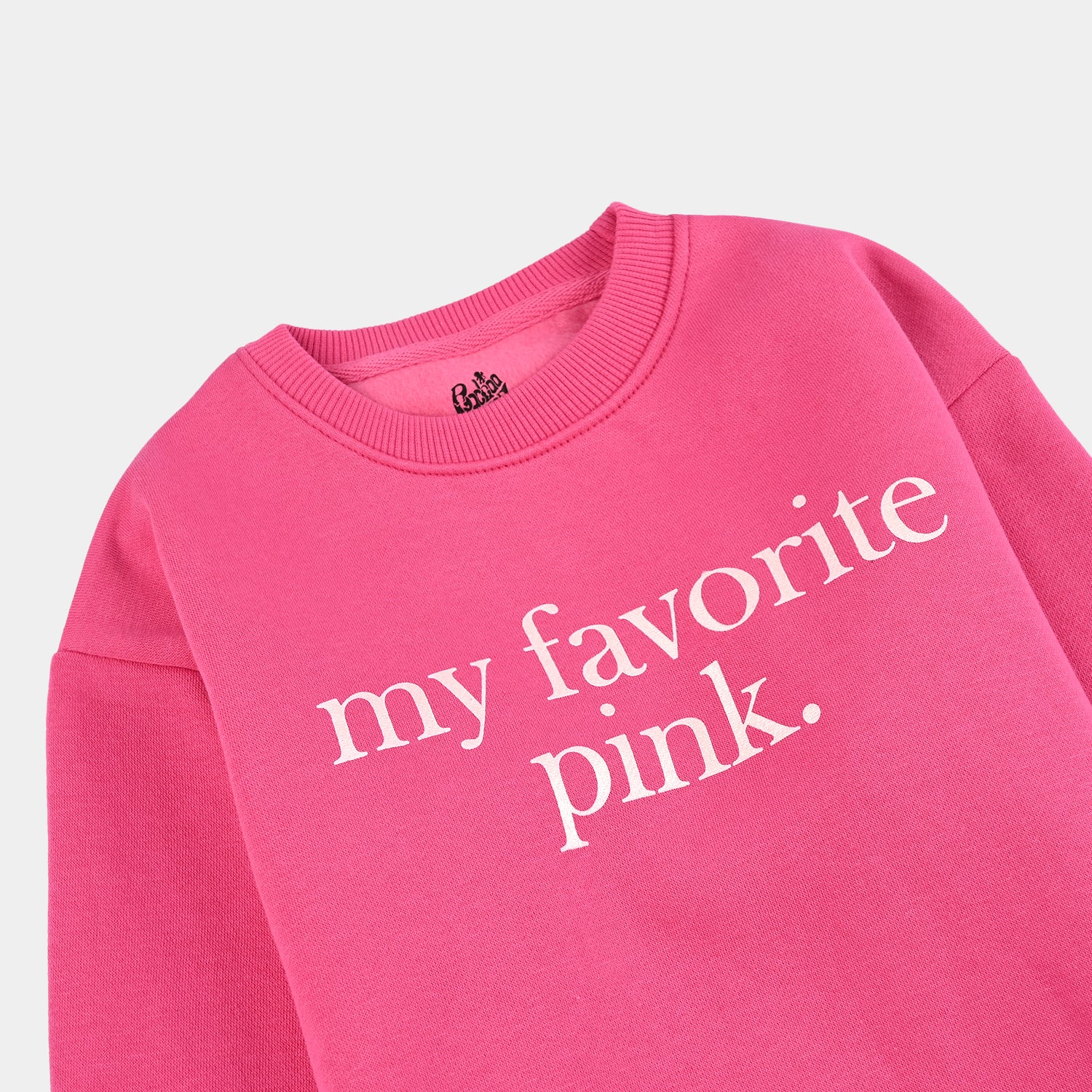 Girls Fleece Sweatshirt Favorite-Pink - Image 2
