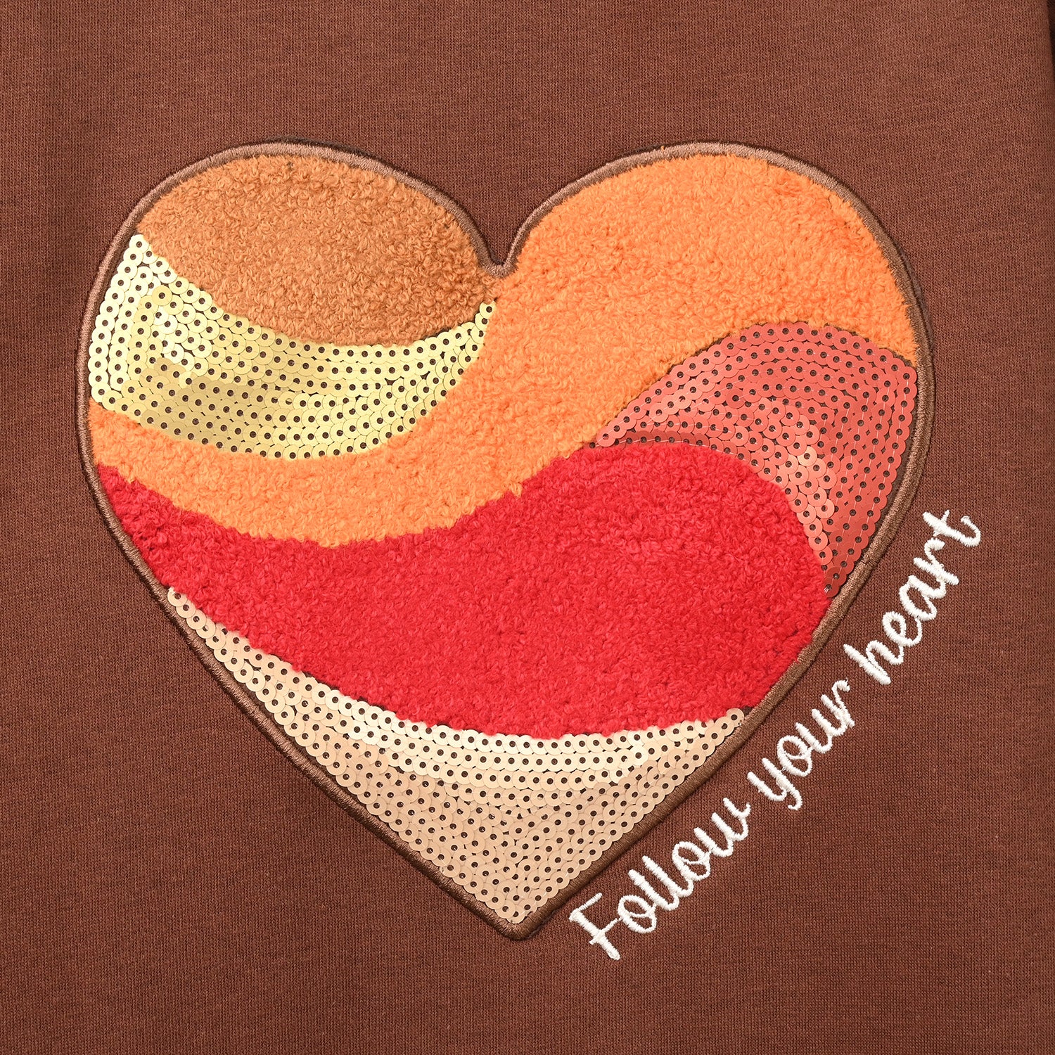 Girls Fleece Sweatshirt Heart - Image 3