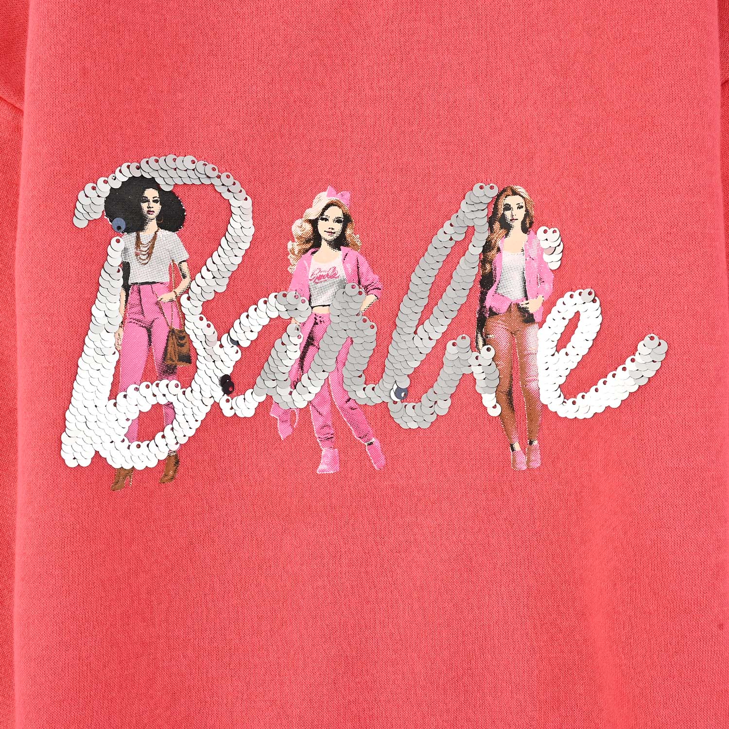 Girls Fleece Sweatshirt - Hot Pink - Image 3