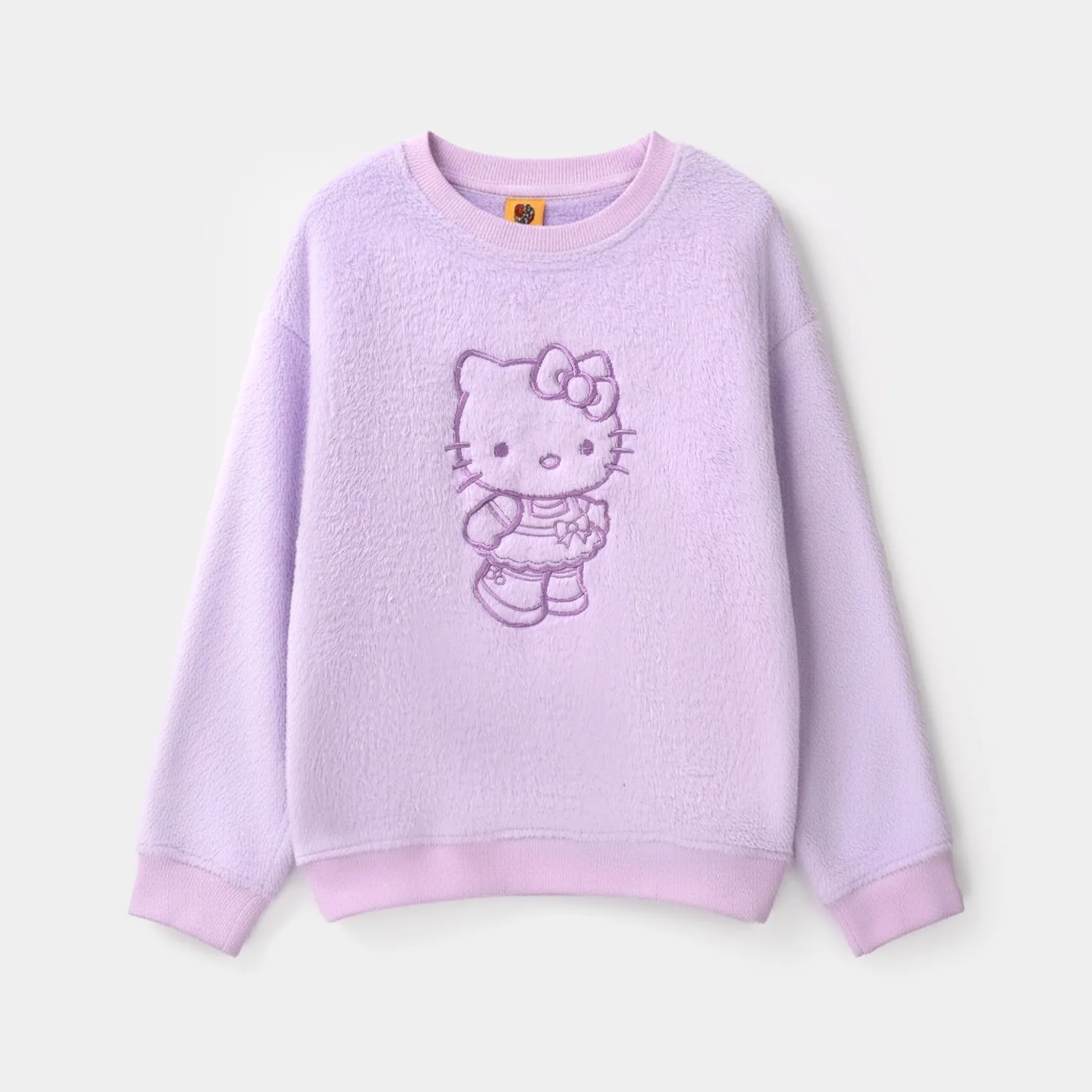 Girls Fleece Sweatshirt (KITTY) - Purple