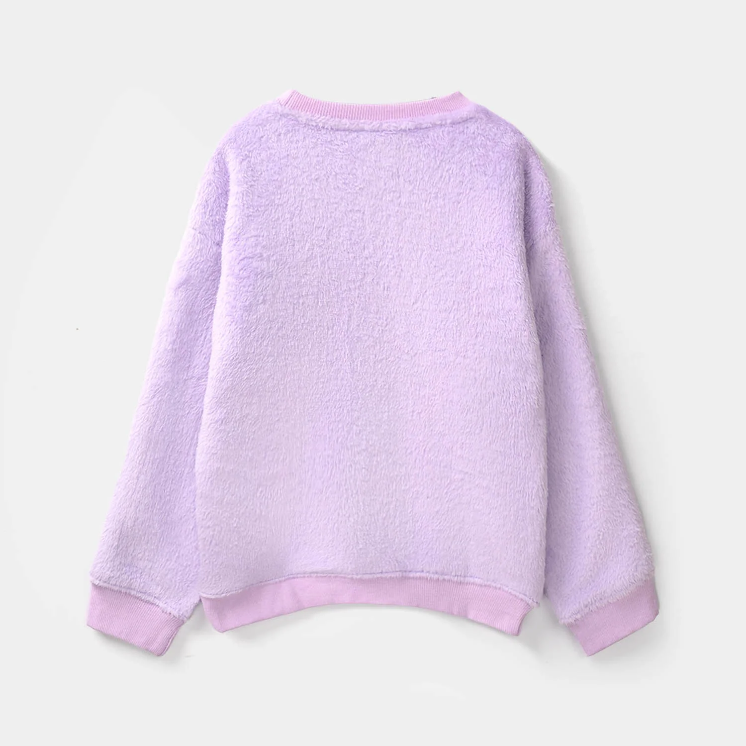 Girls Fleece Sweatshirt (KITTY) - Purple - Image 4