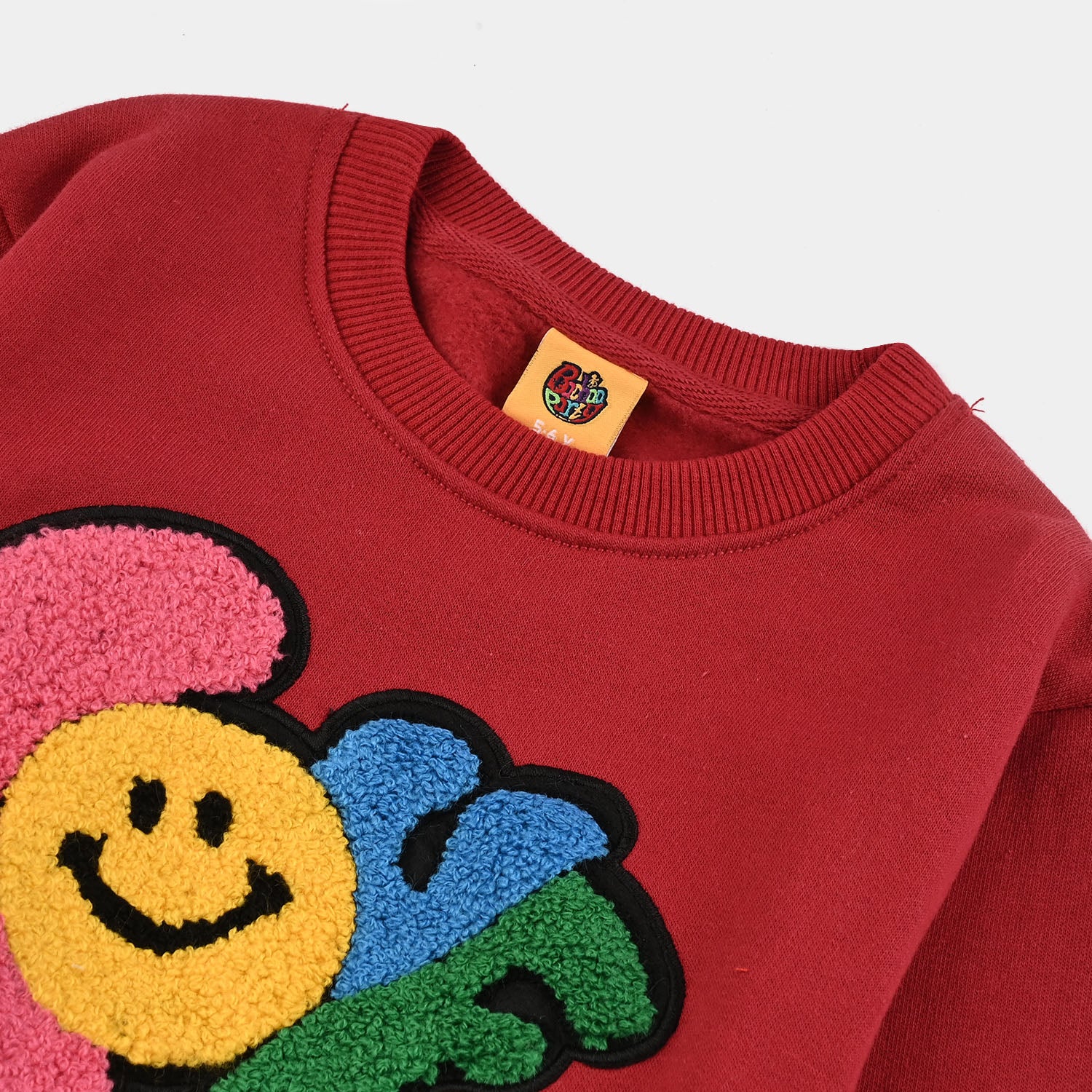 Girls Fleece Sweatshirt LOVE - Red - Image 4