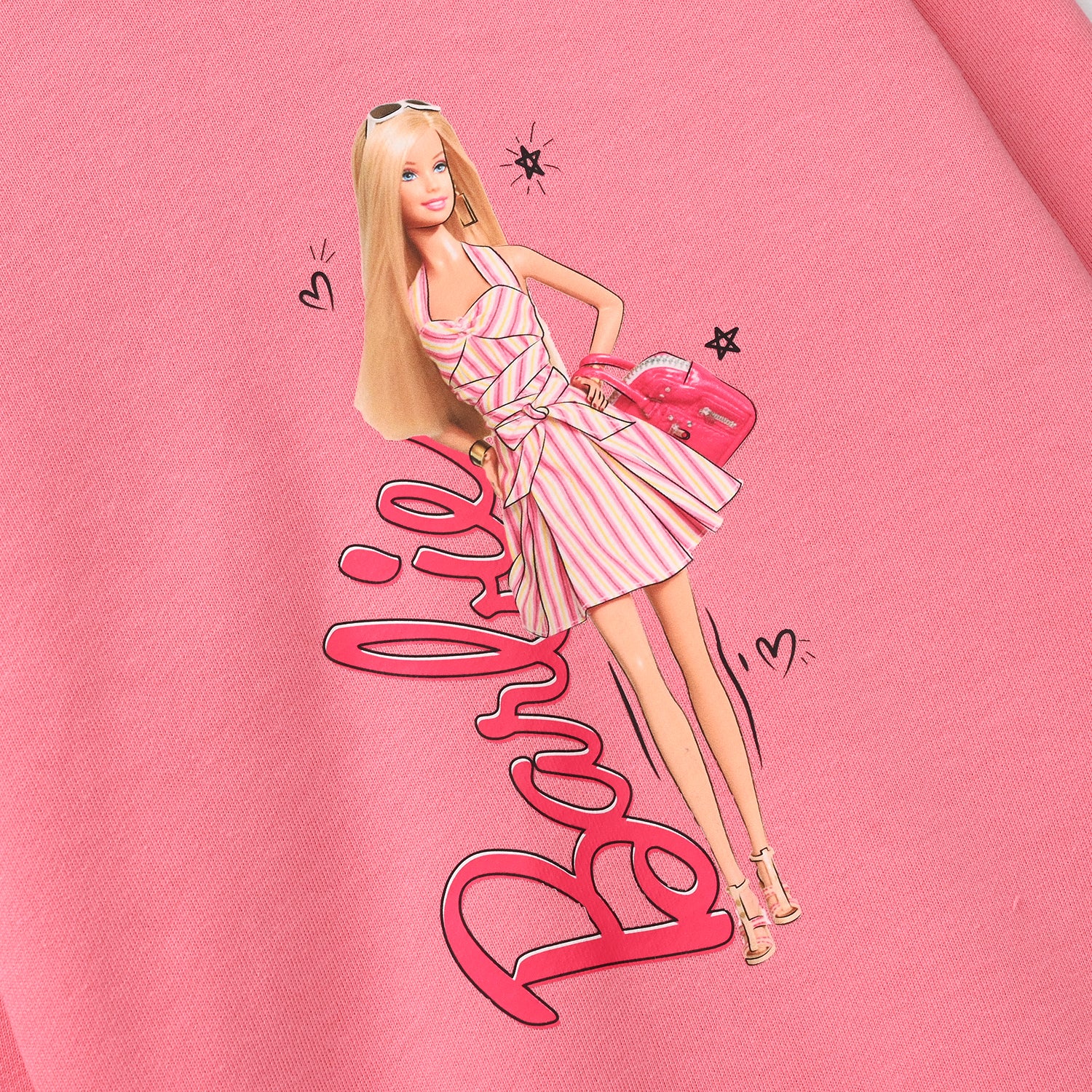 Girls Fleece Sweatshirt-Pink - Image 2