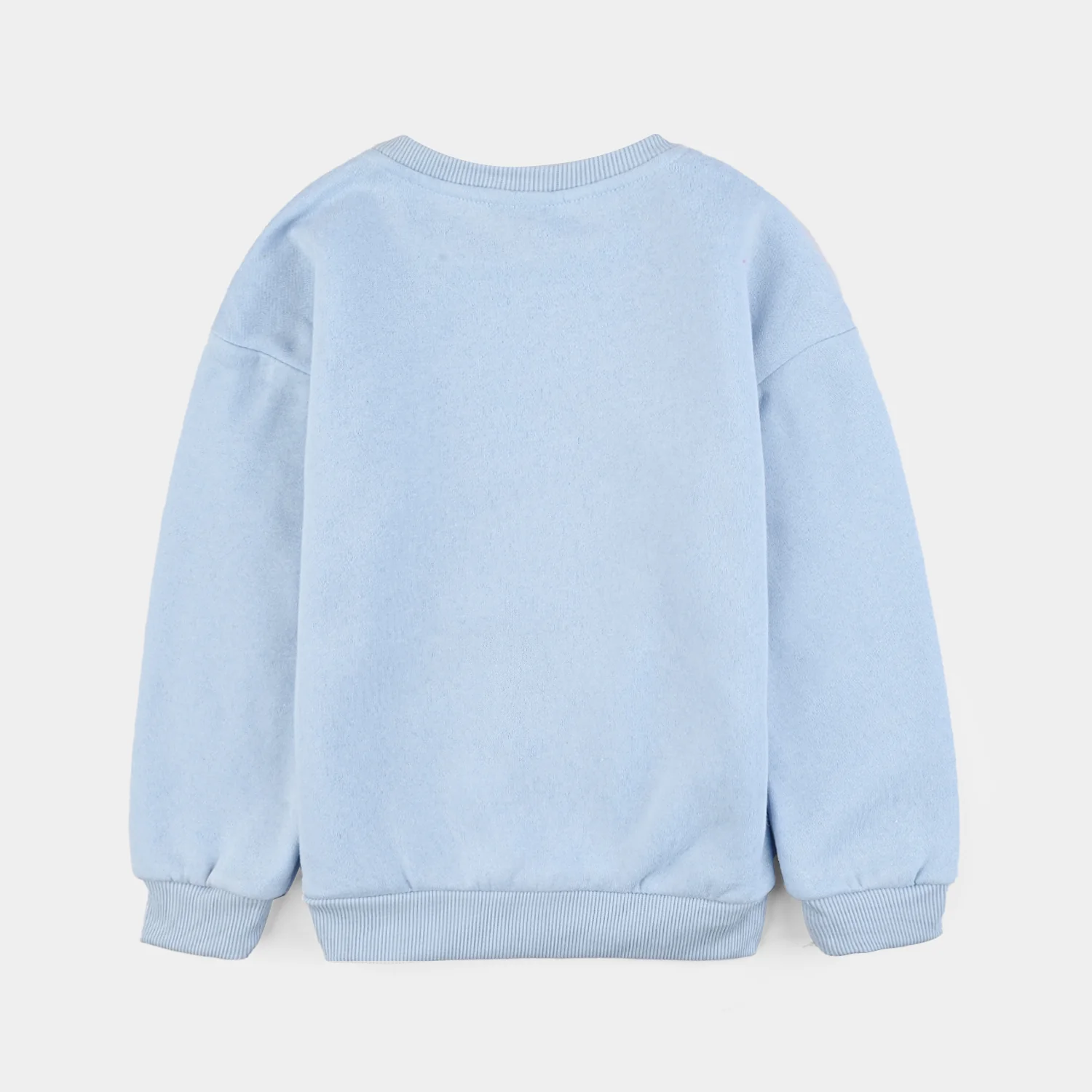 Girls Fleece Sweatshirt-SKY BLUE - Image 4