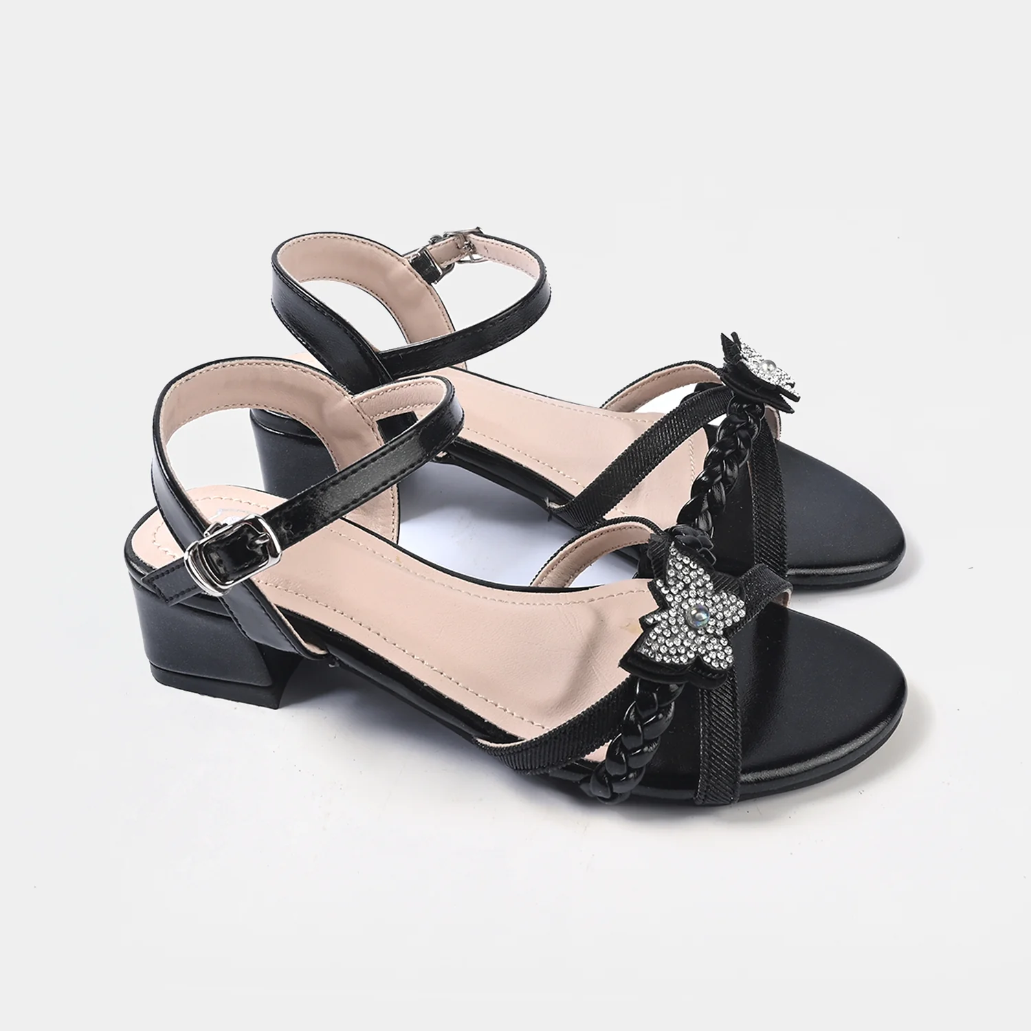 Girls Heel sandal ZP-110-BLACK - Image 3