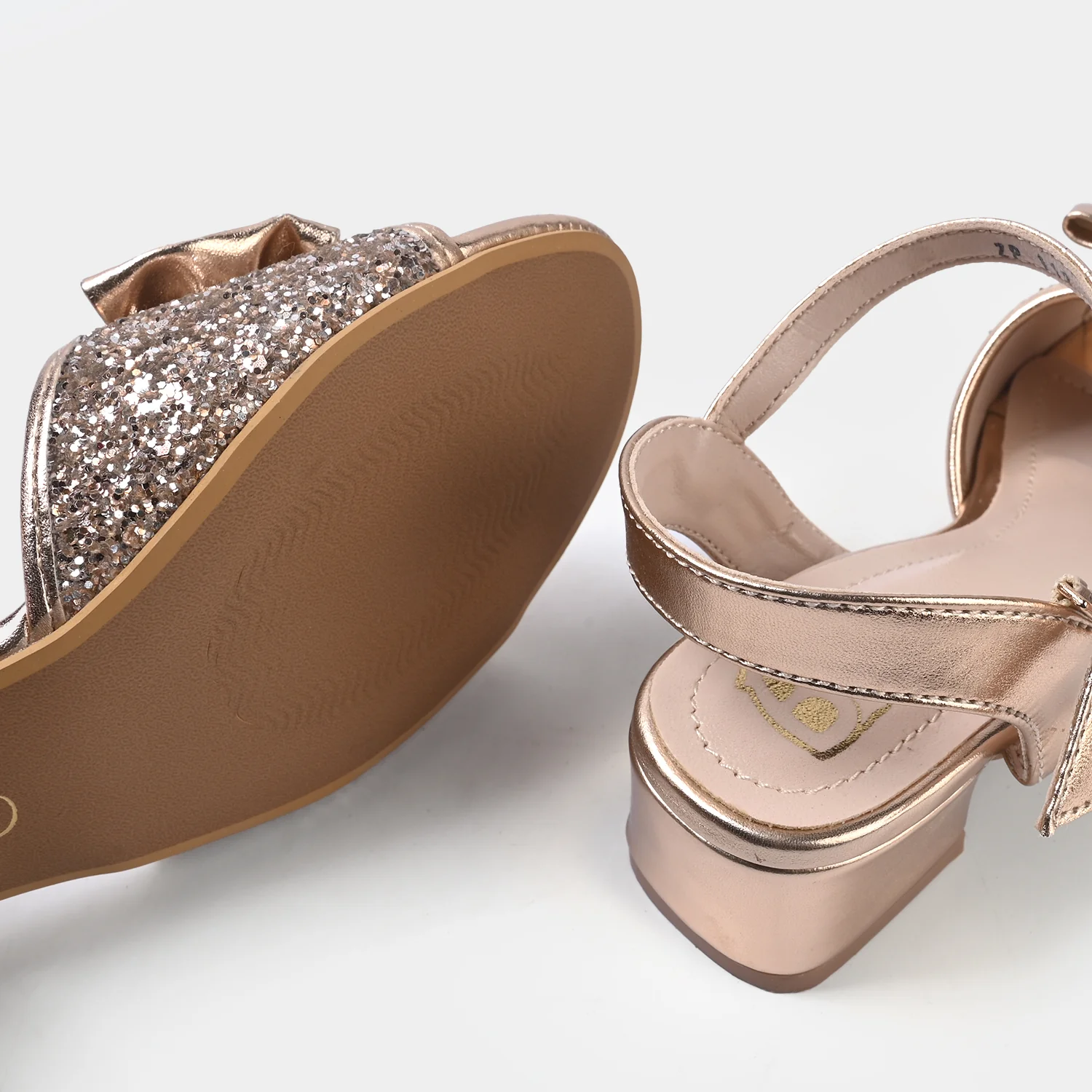Girls Heel sandal ZP-112-CHAMPAGNE - Image 2
