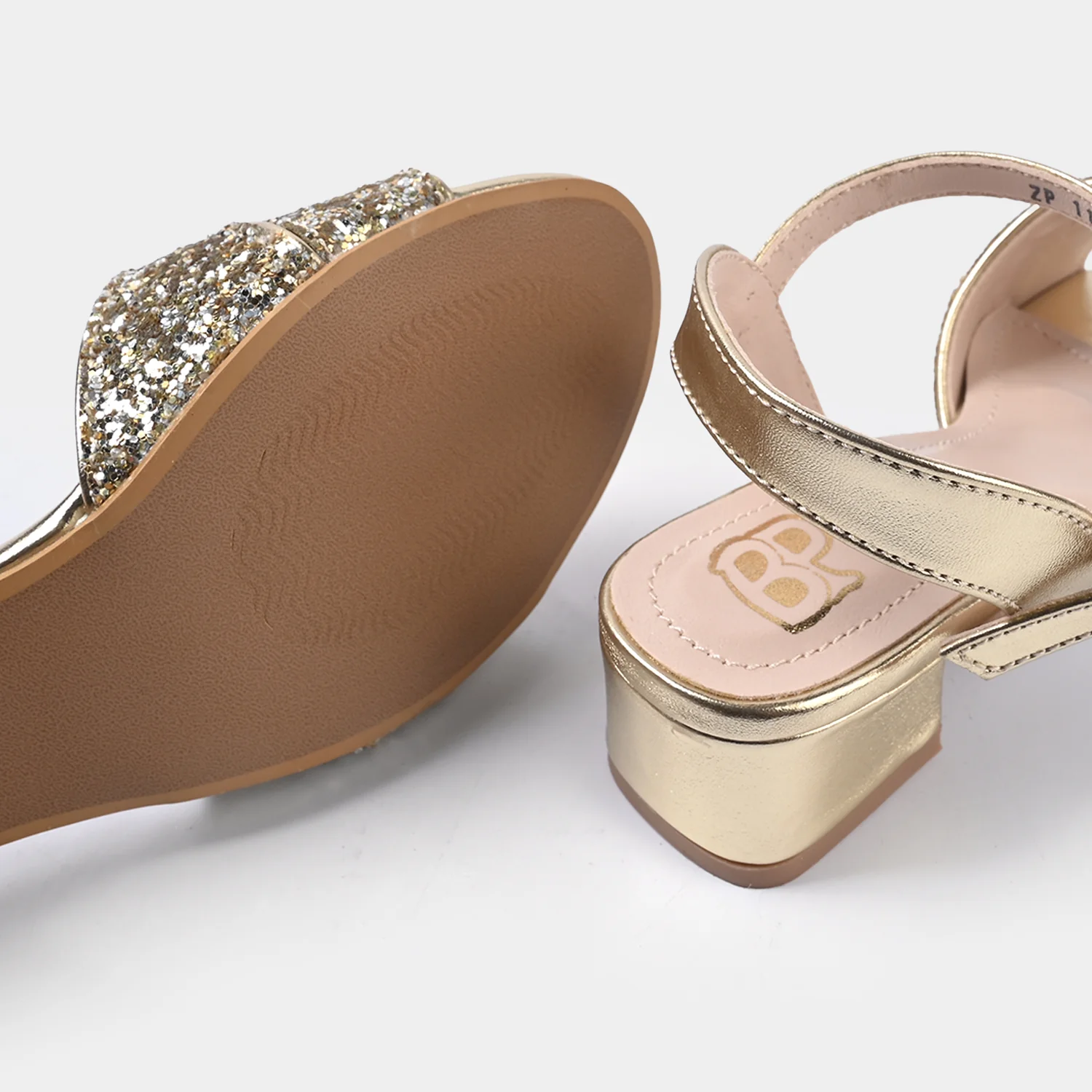 Girls Heel sandal ZP-113-GOLDEN - Image 2