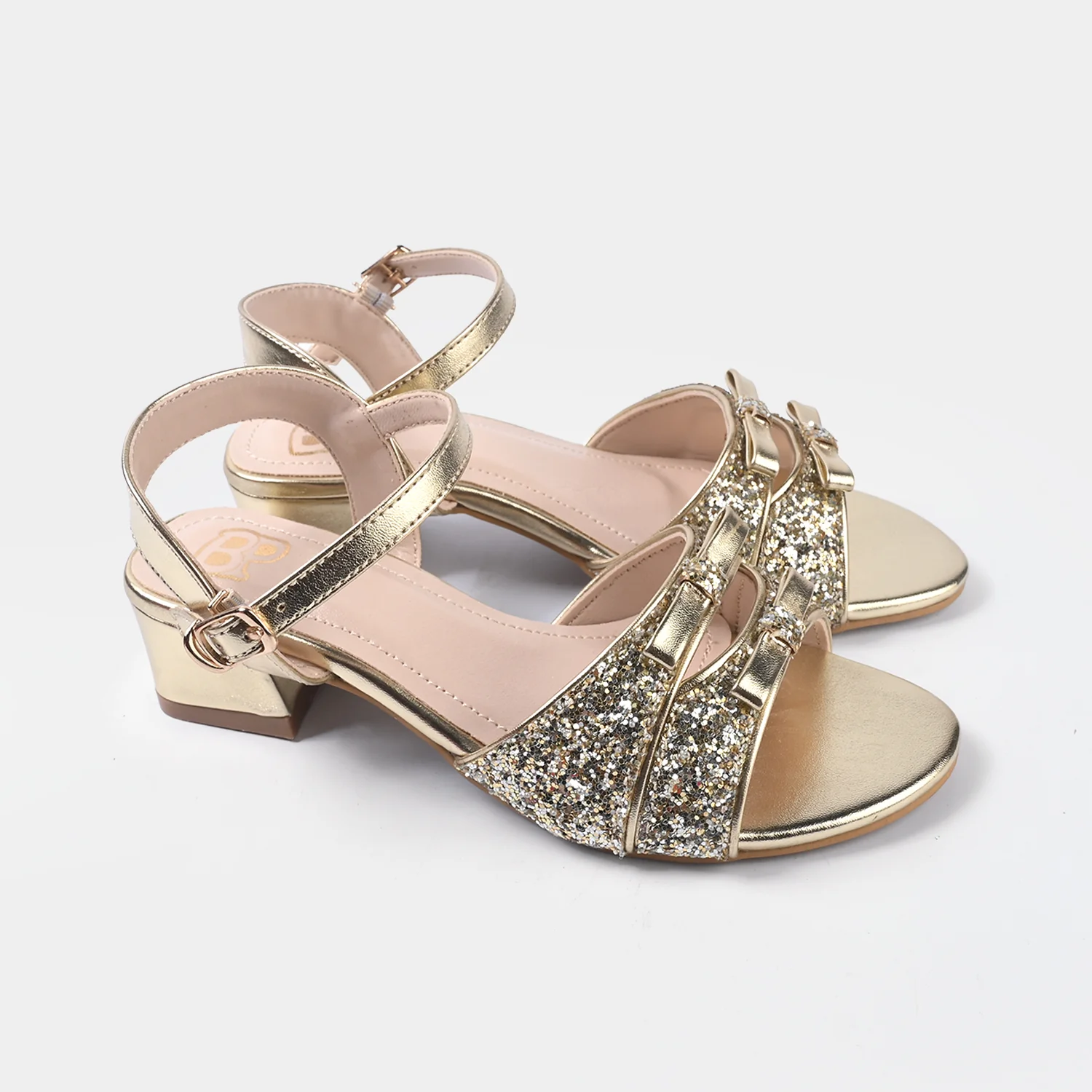 Girls Heel sandal ZP-113-GOLDEN - Image 3