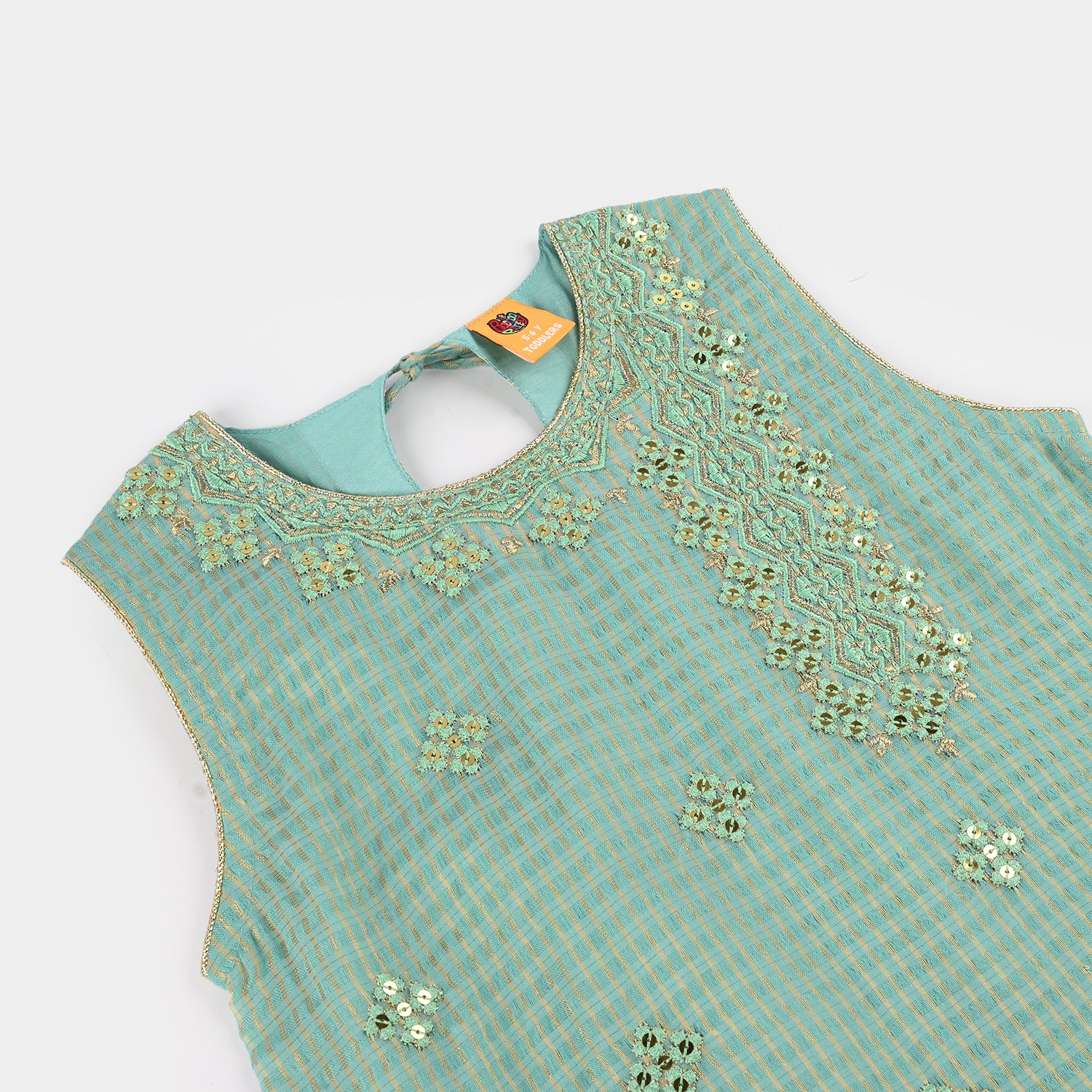 Girls Jacquard 2Pcs Glitter-Mint Green - Image 3