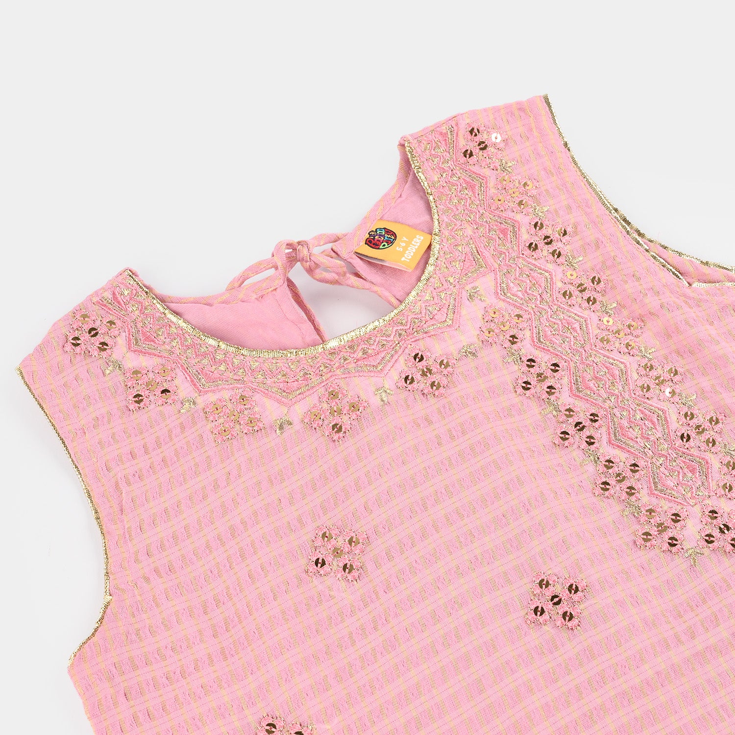 Girls Jacquard 2Pcs Glitter-Pink - Image 3