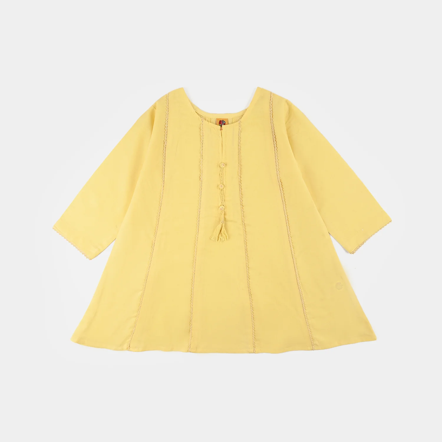 Girls Jacquard 2-Piece Set – Yellow - Image 6