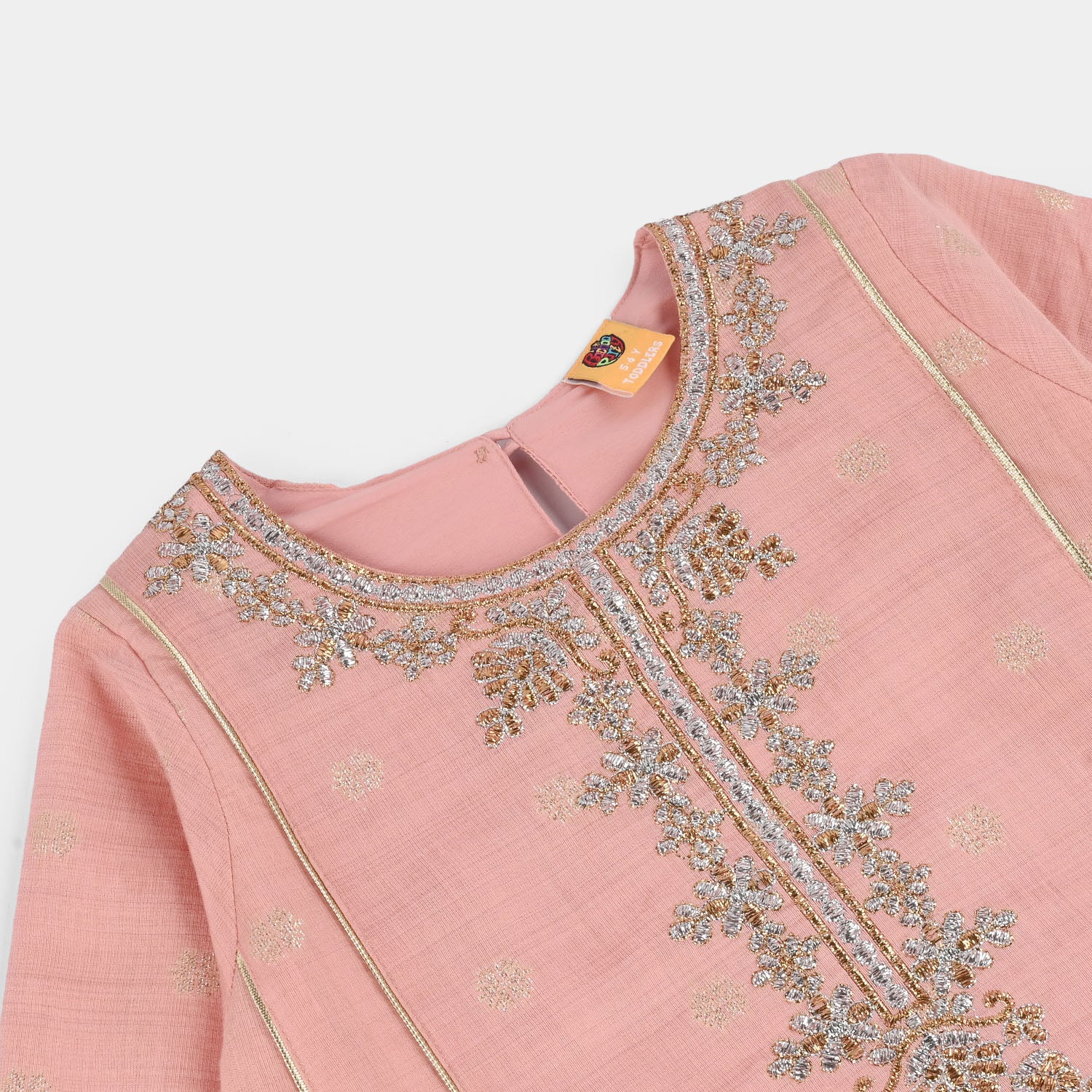 Girls Jacquard 3Pcs Jewel -Peach - Image 3