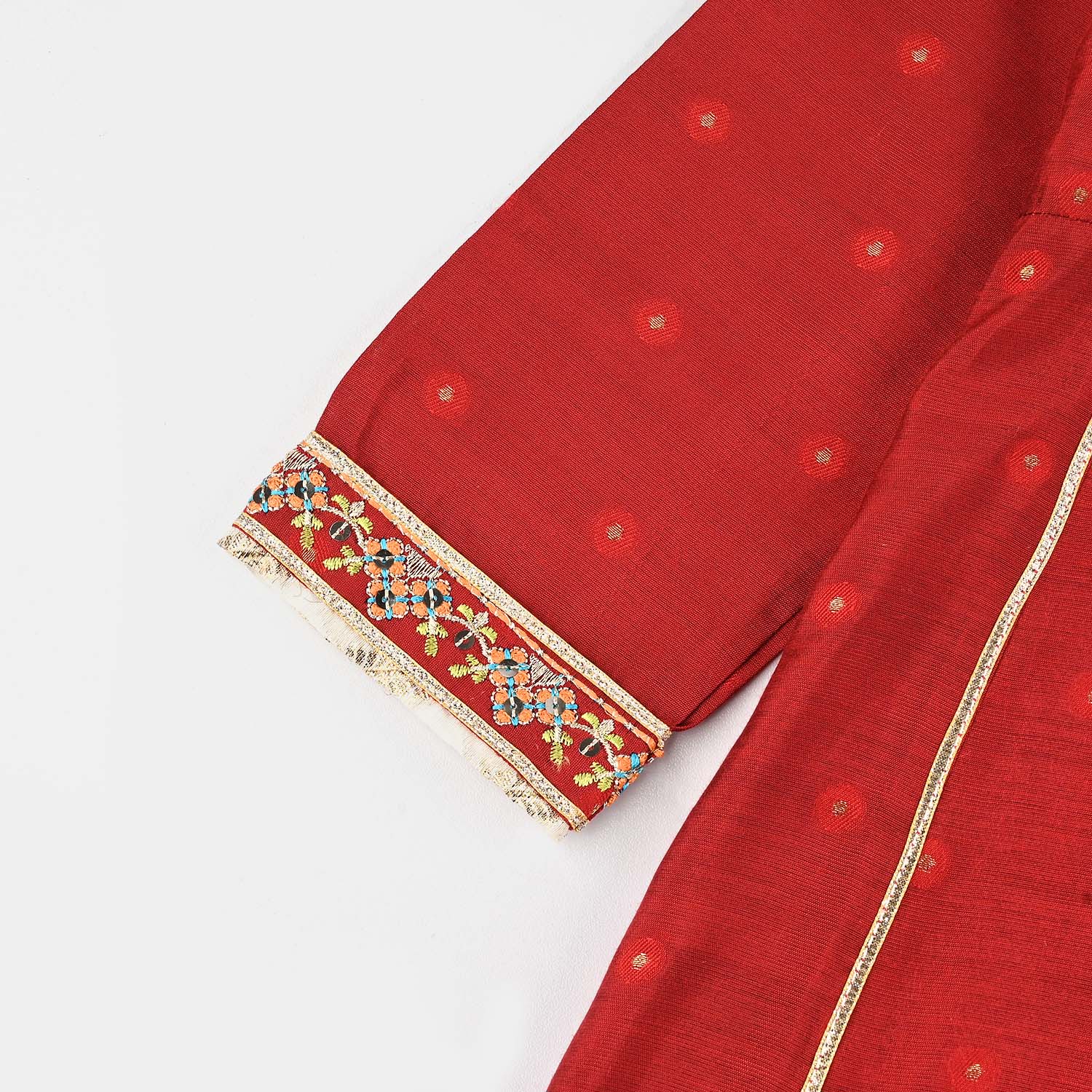 Girls Jacquard 4Pcs - Red - Image 6