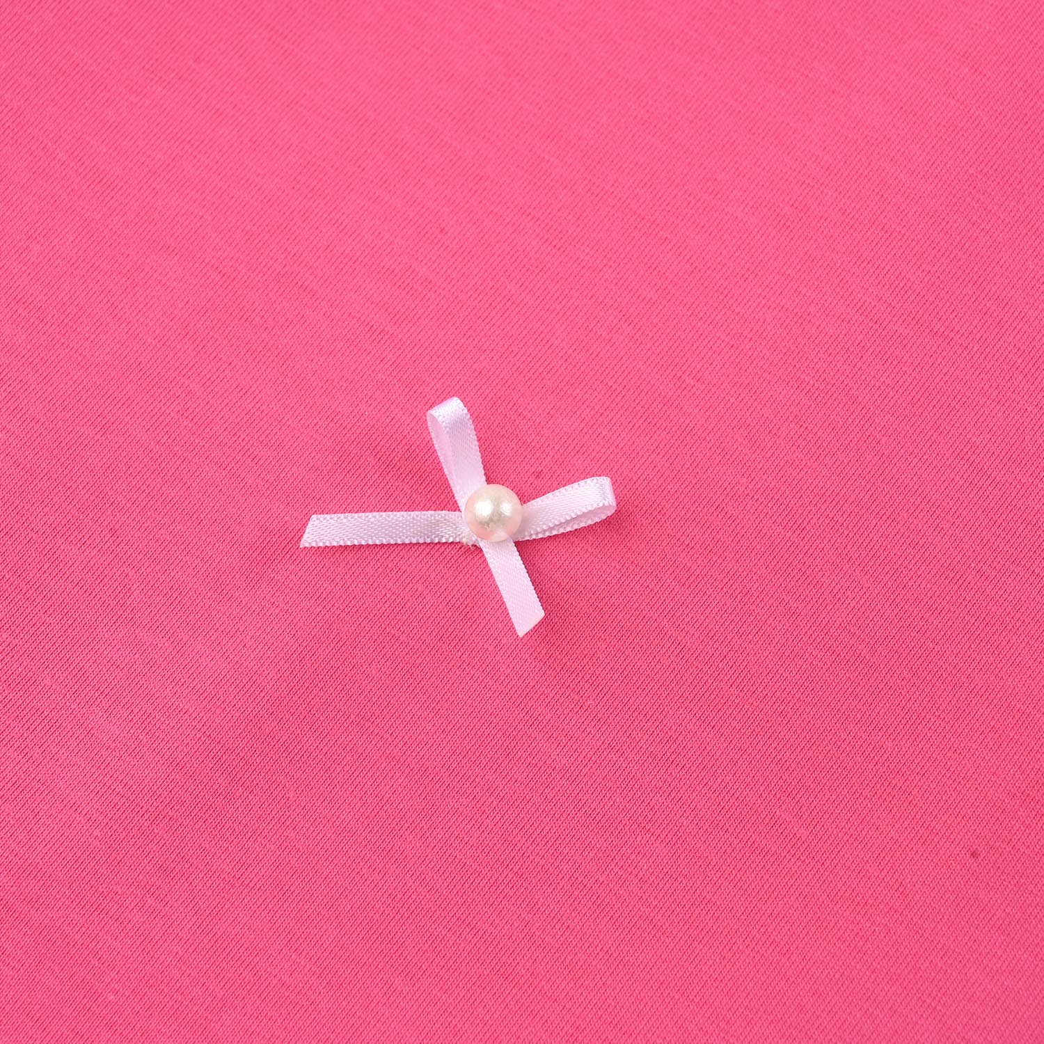 Girls Jacquard Jersey T-Shirt F/S BOWS-PINK - Image 3