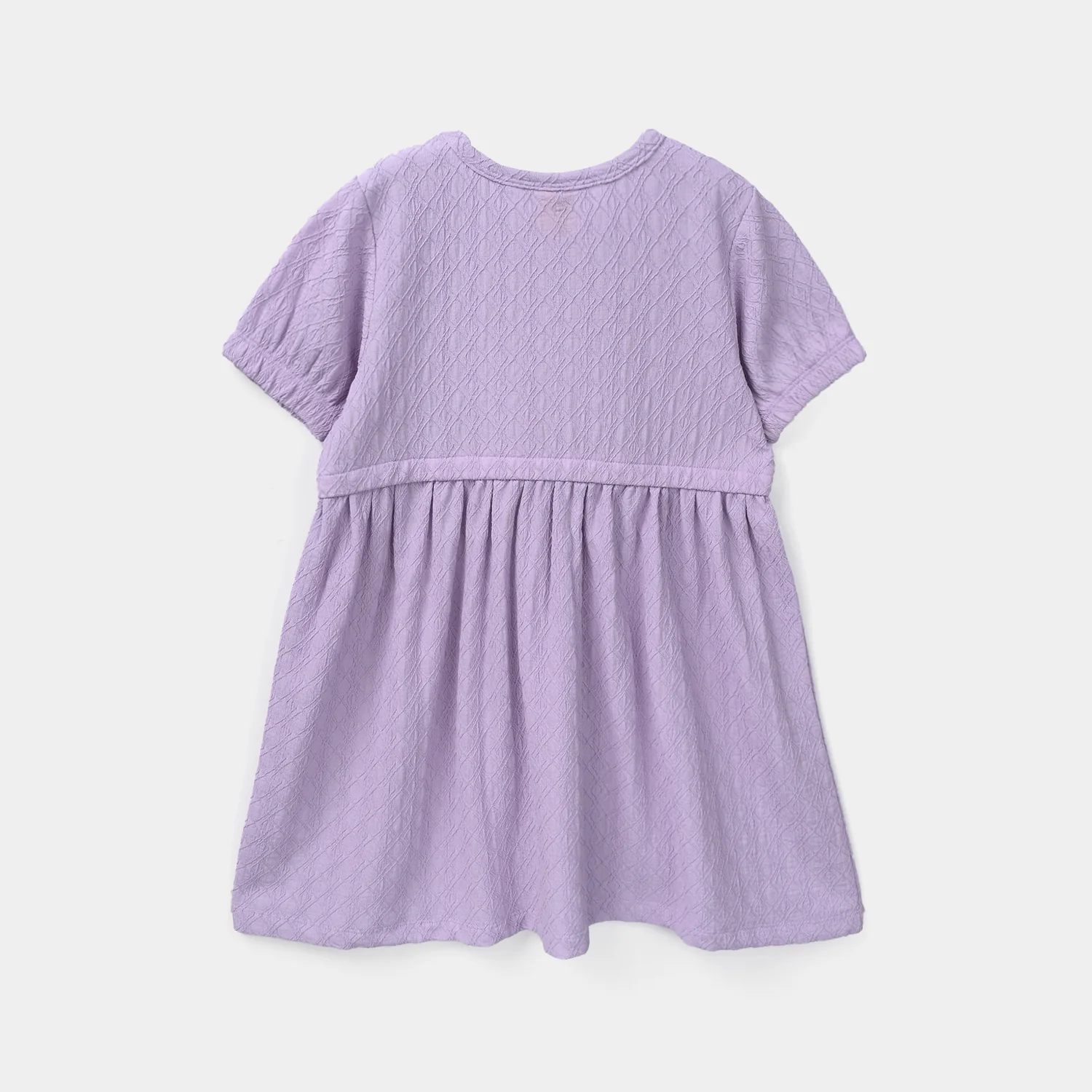 Girls Jacquard Knitted Frock (BE KIND) - Purple - Image 4