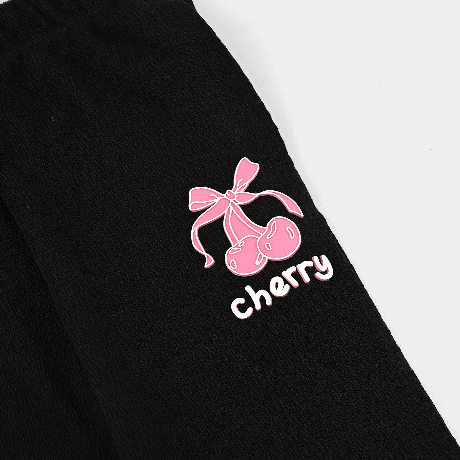 Girls Jacquard Pajama (Cherry) - Black - Image 3