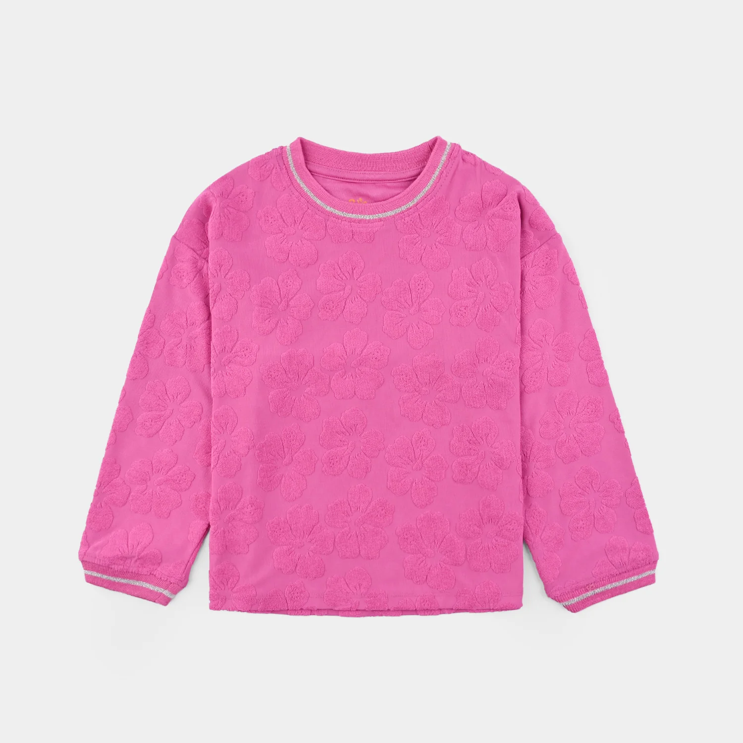 Girls Jacquard T-Shirt - Pink