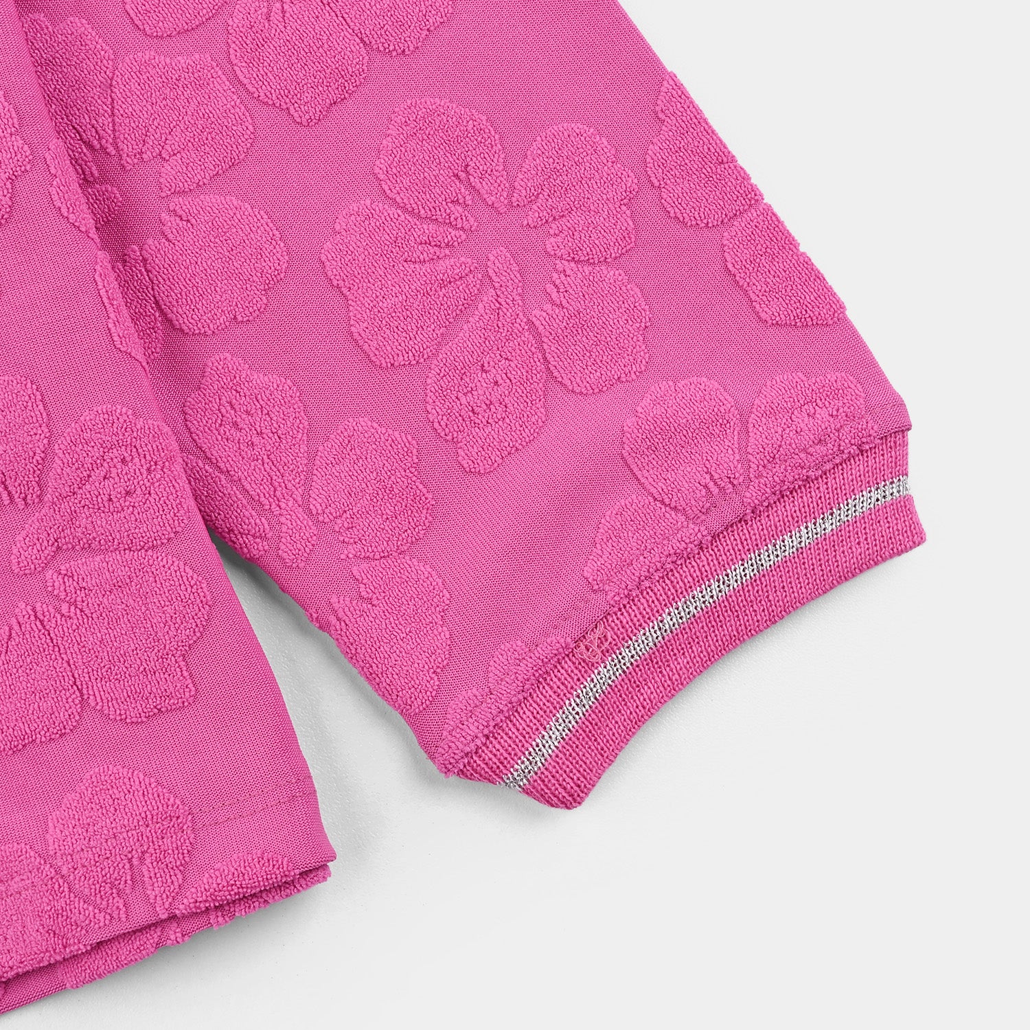 Girls Jacquard T-Shirt - Pink - Image 3