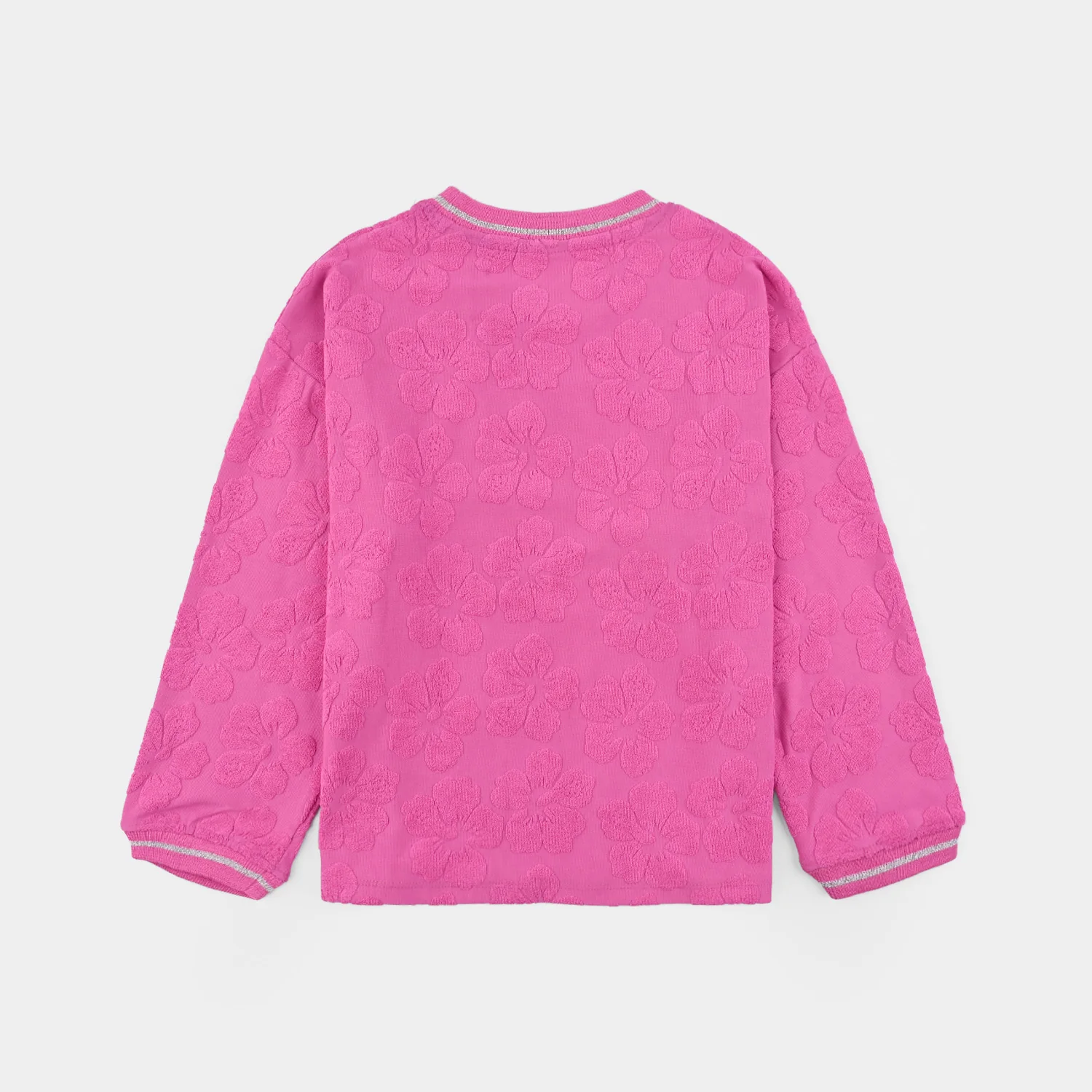 Girls Jacquard T-Shirt - Pink - Image 4