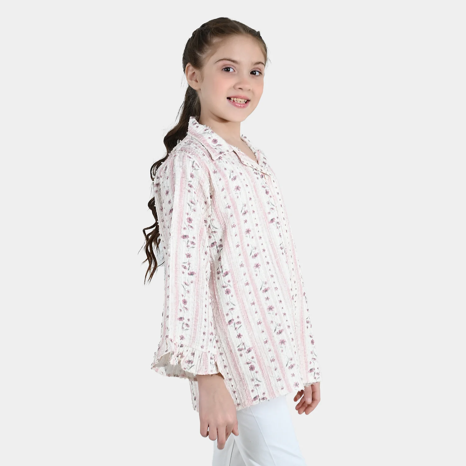 Girls Jacquard Top - Multi - Image 4