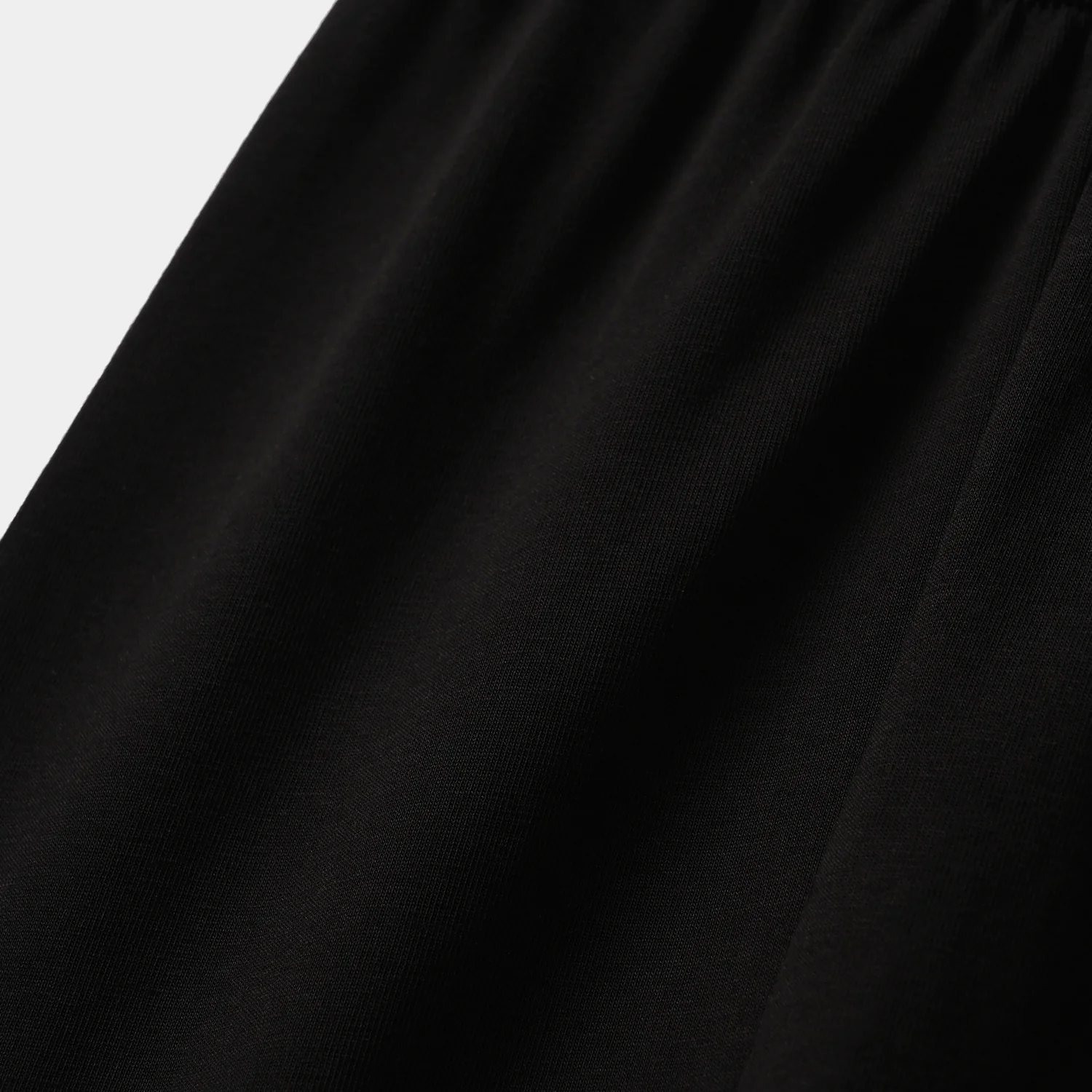 Girls Jersey/Terry Basic Tights - Black - Image 2