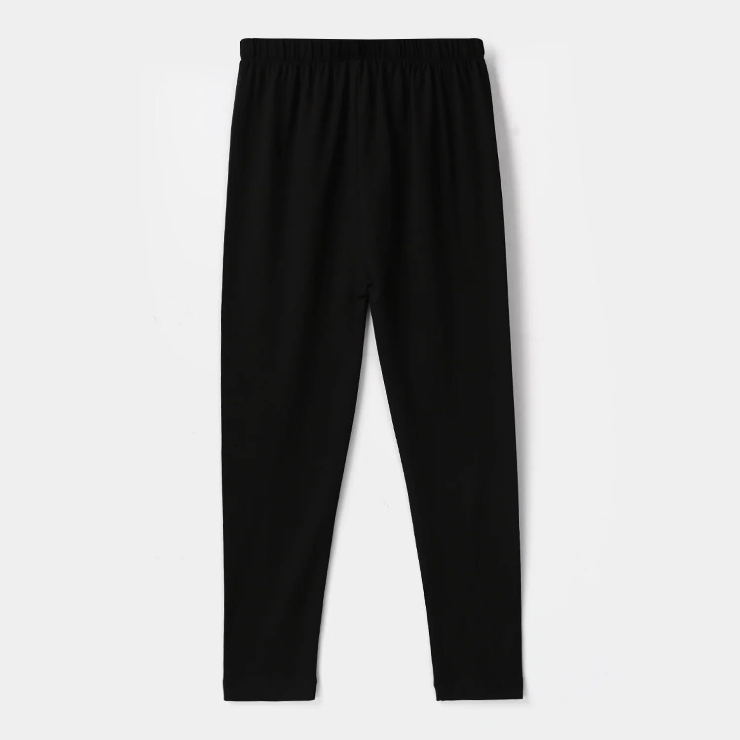 Girls Jersey/Terry Basic Tights - Black - Image 3