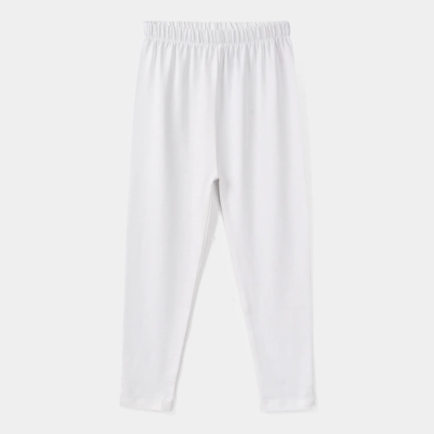 Girls Jersey/Terry Basic Tights - White - Image 3
