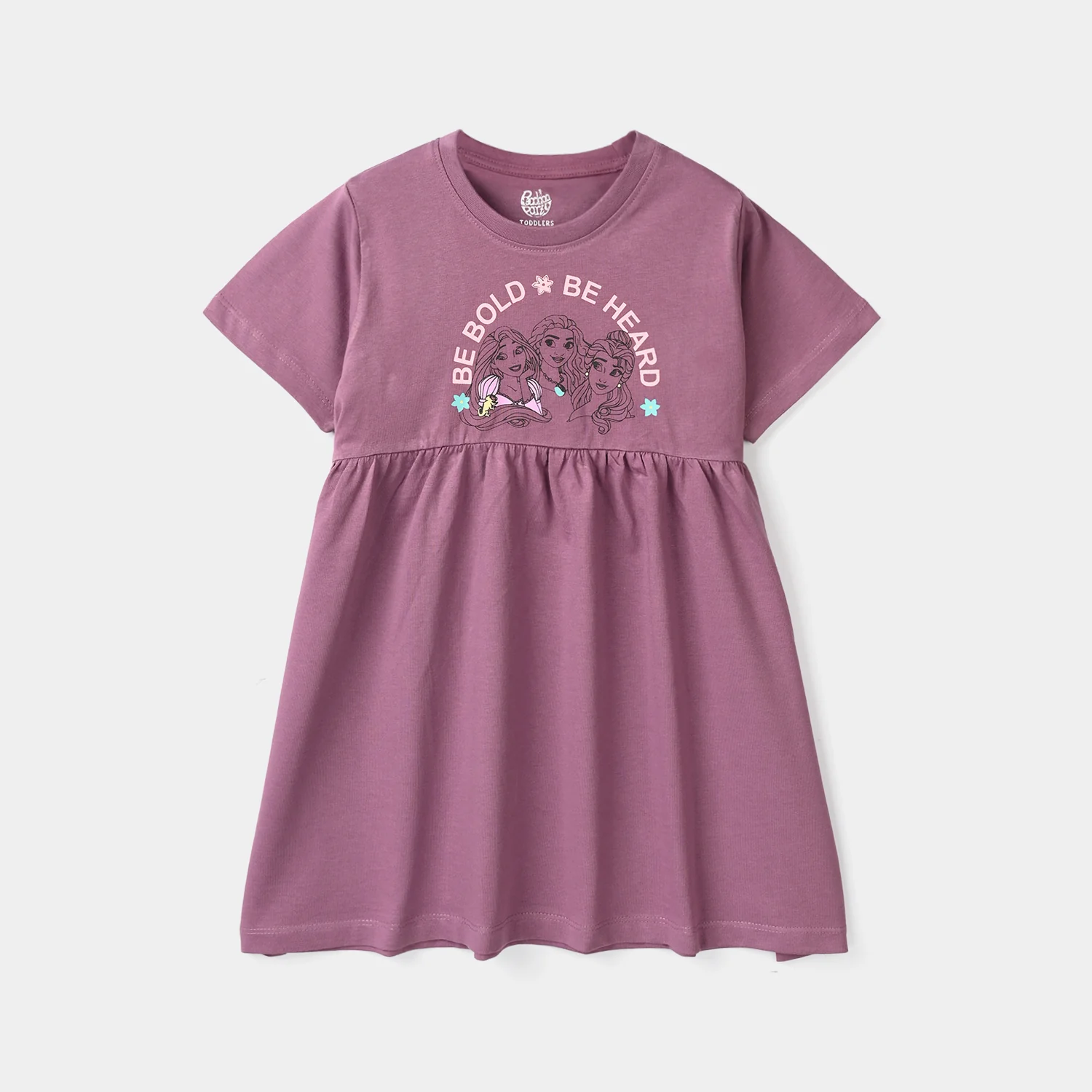 Girls Jersey/Terry Knitted Frock (Be Bold) - Purple