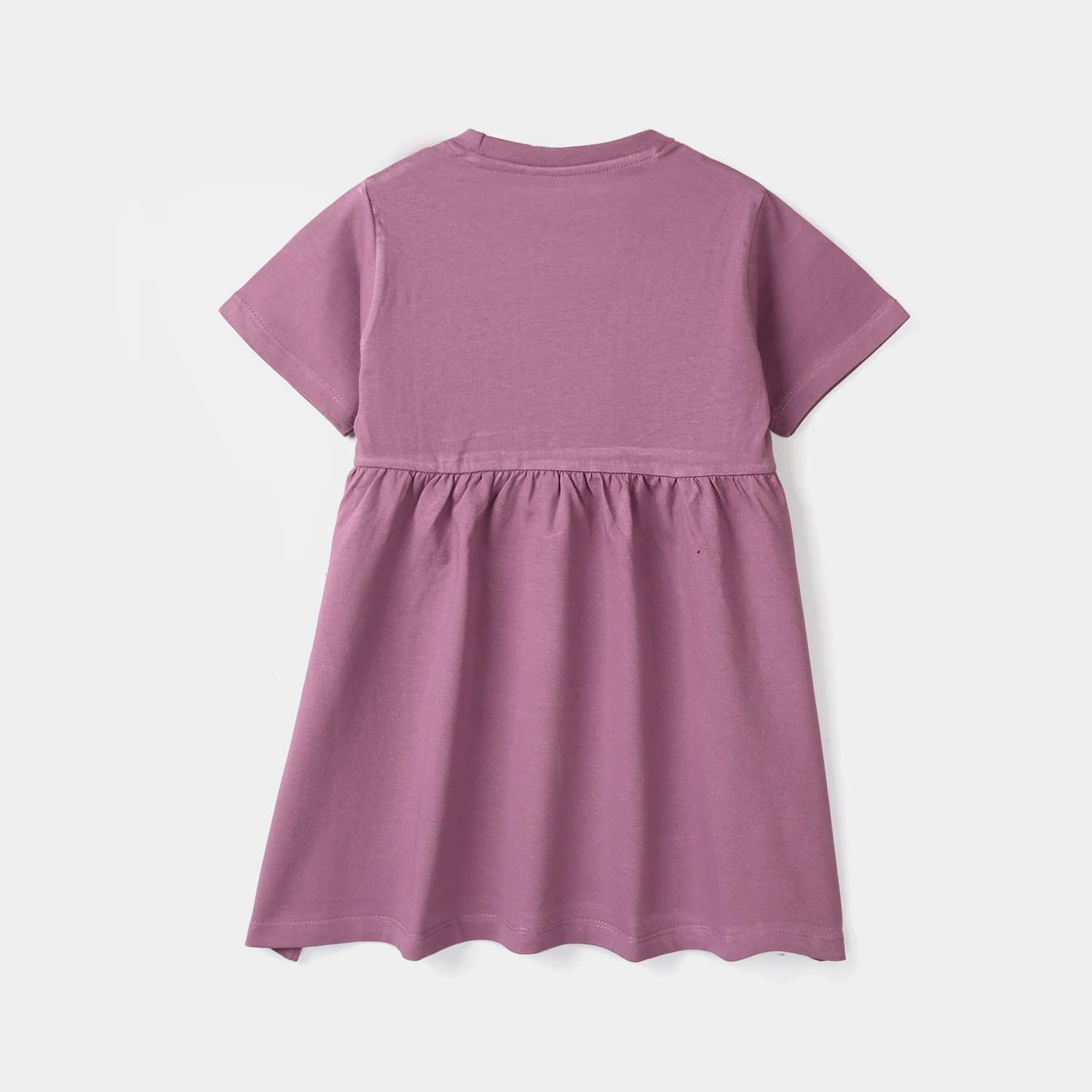 Girls Jersey/Terry Knitted Frock (Be Bold) - Purple - Image 3