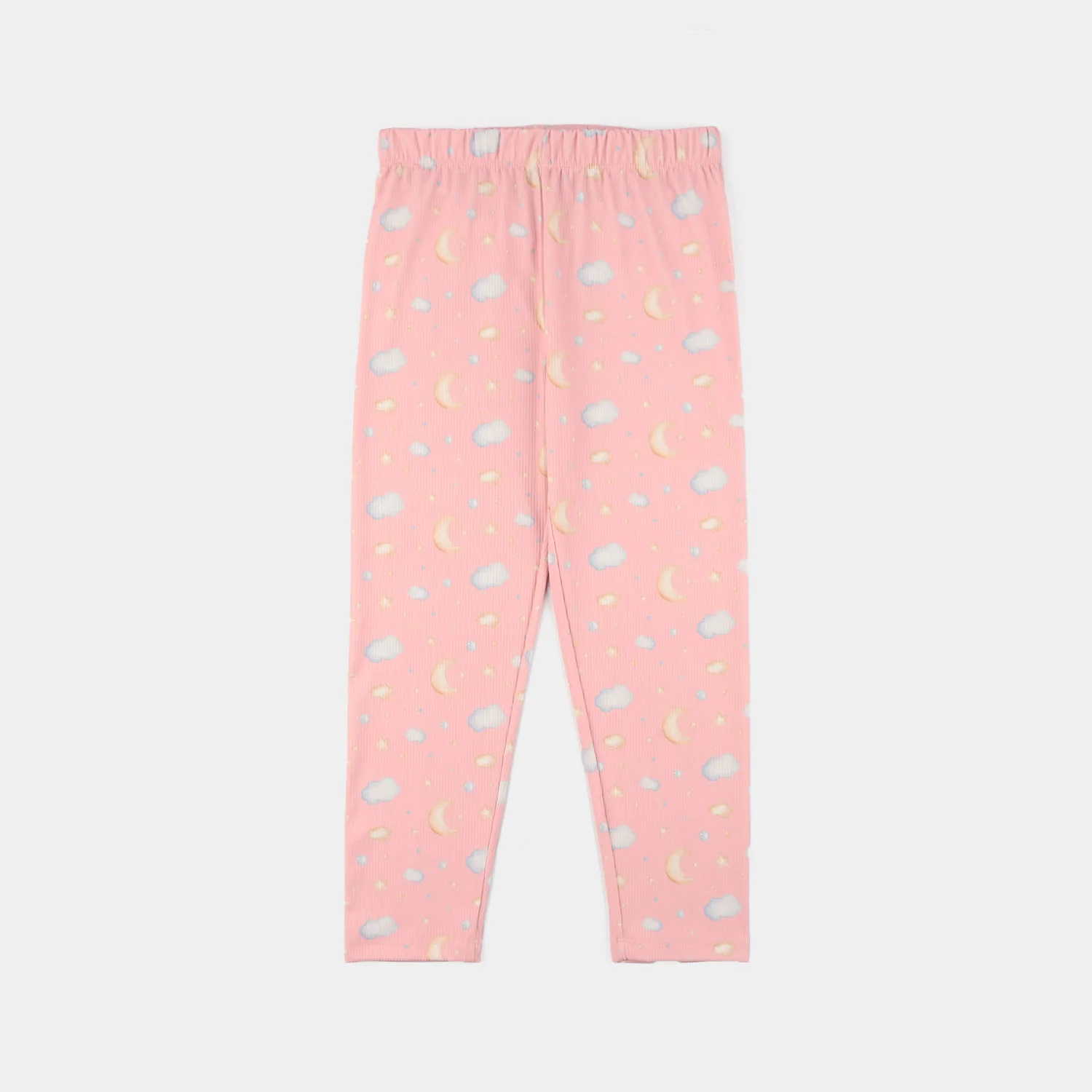Girls Jersey/Terry Night Suit (Star & Moon) – Pink - Image 4
