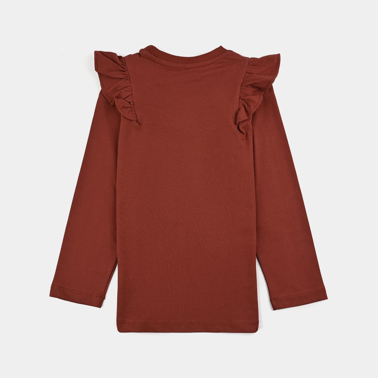 Girls Jersey/Terry T-Shirt - Red - Image 4