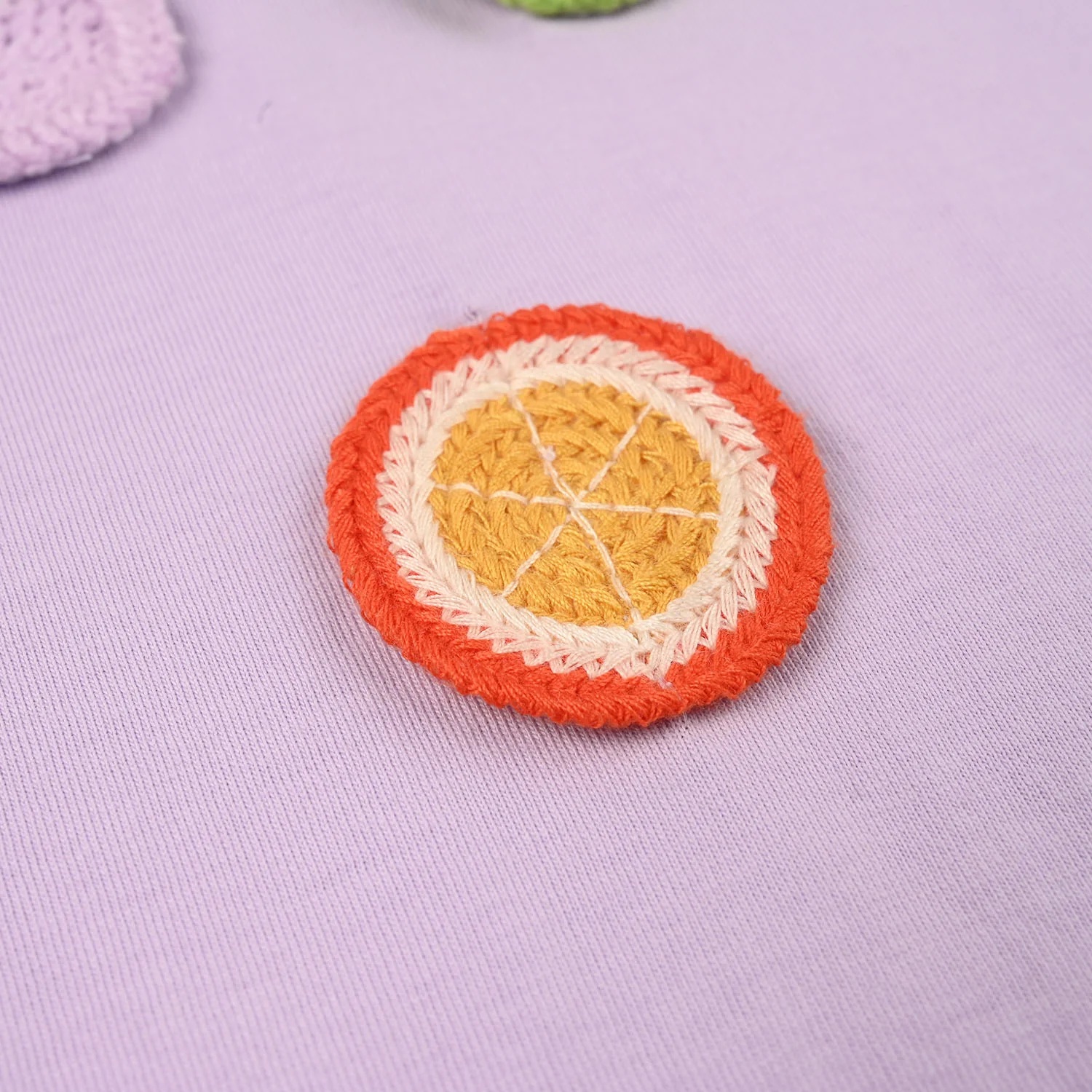 Girls Jersey/Terry T-Shirt (Fruits) - Pastel Lilac - Image 3