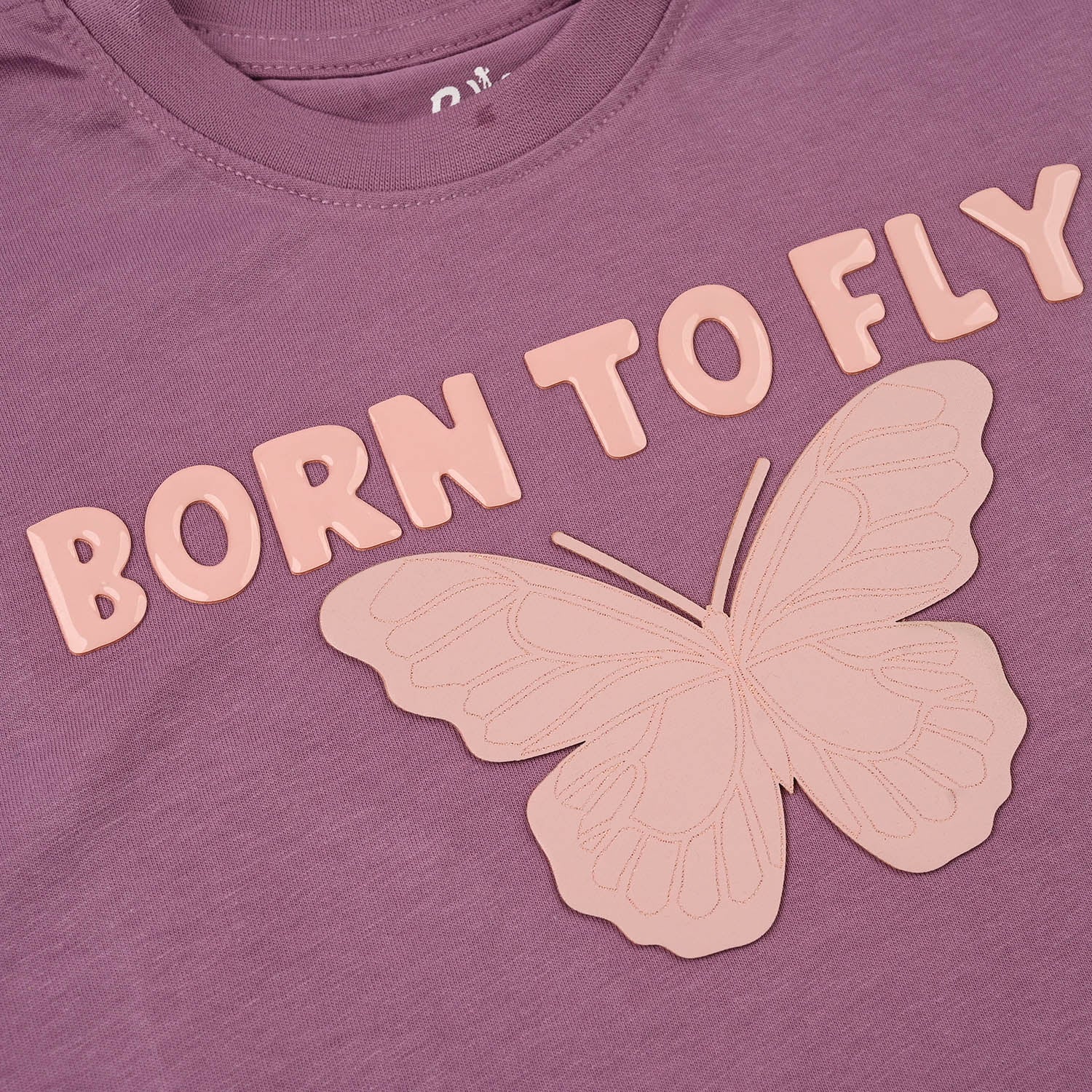 Girls Jersey/Terry T-Shirt - Purple - Image 2